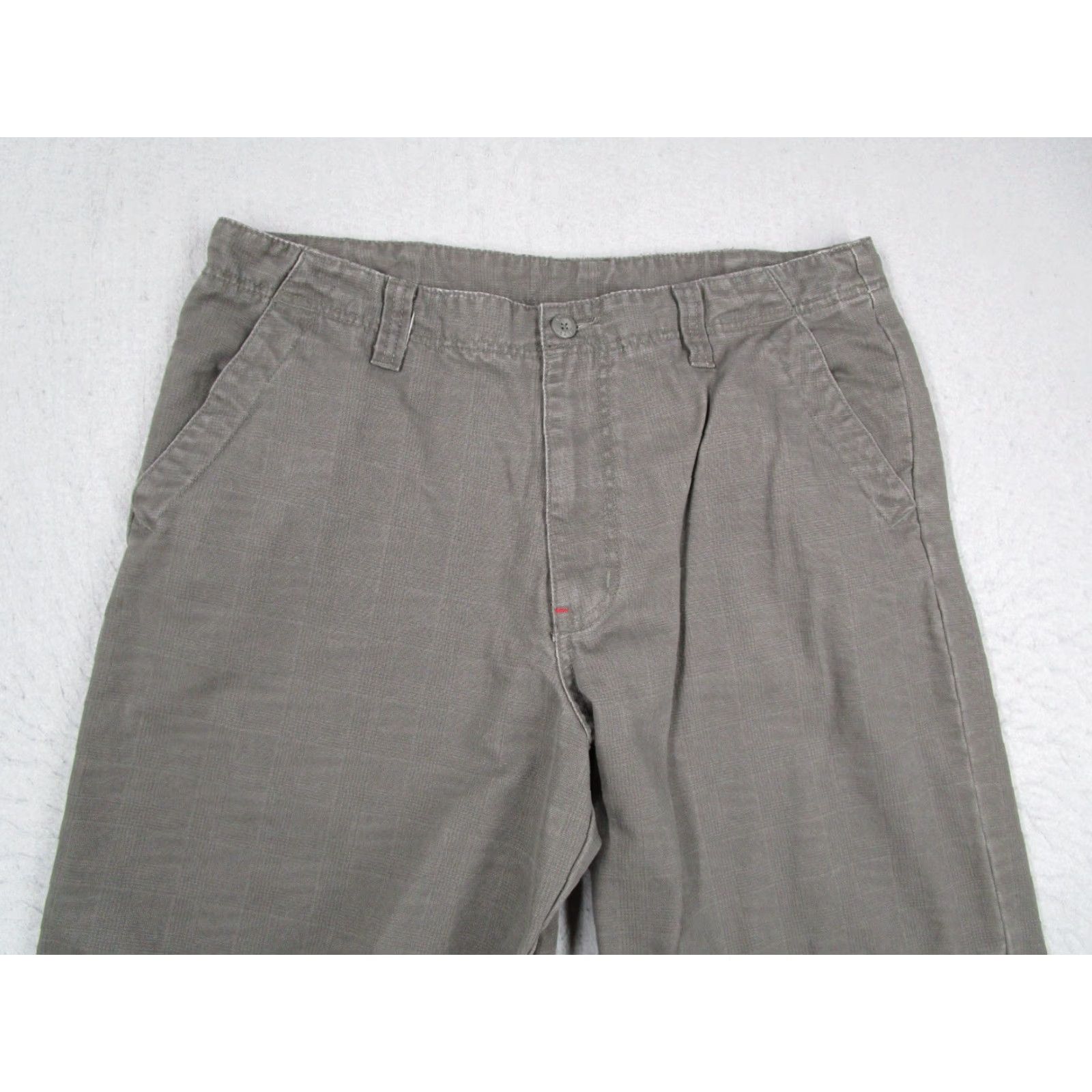 Tommy Hilfiger VINTAGE Tommy Hilfiger Pants Mens 36 Gray Check Flat Front 90s City Retro Sports Casual Chino Pant Men Regular 36 Gray Size US 36 / EU 52 - 2 Thumbnail