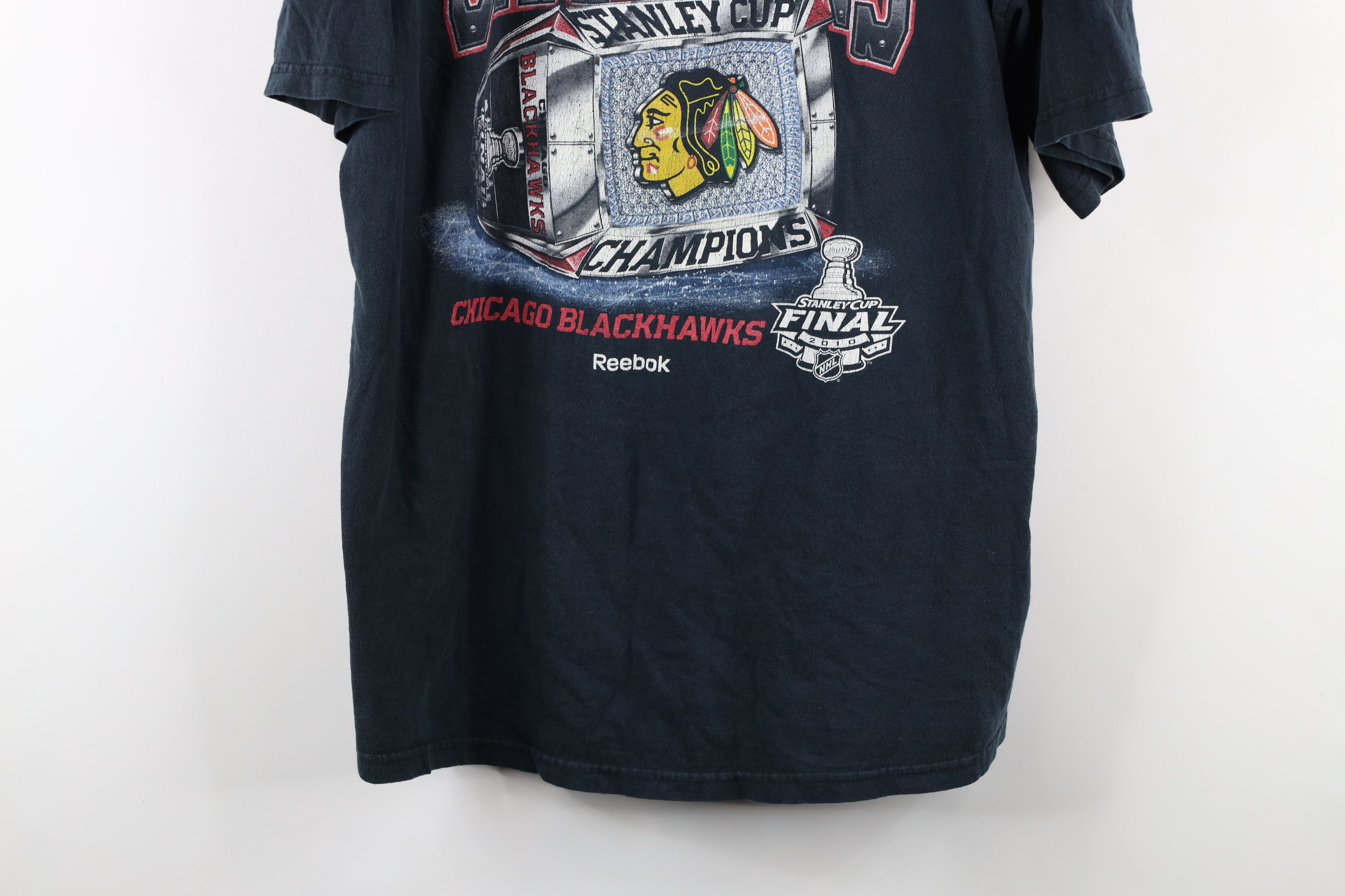 Reebok × Vintage Vintage Y2K Reebok Cup Champs Chicago Blackhawks T-Shirt Size US XL / EU 56 / 4 - 3 Thumbnail