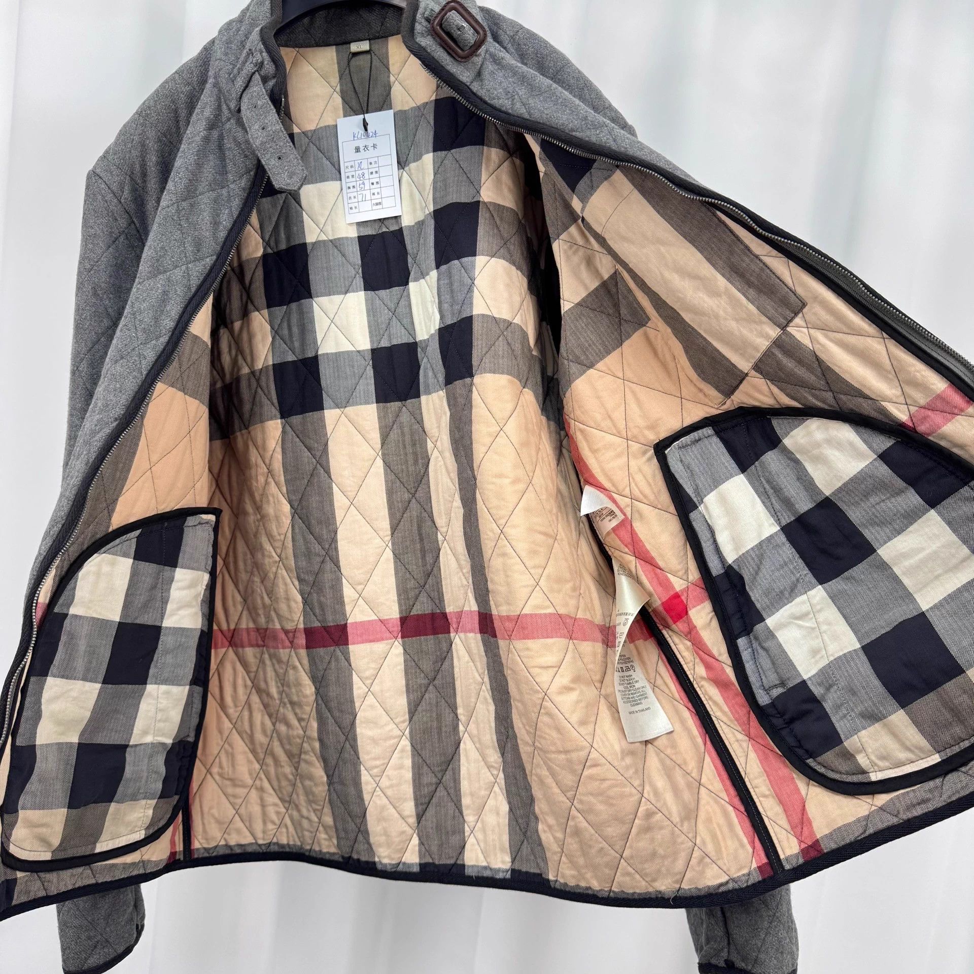 Burberry Burberry Wool-Cotton Check Lining XL 98New Jacket Size US XL / EU 56 / 4 - 5 Thumbnail