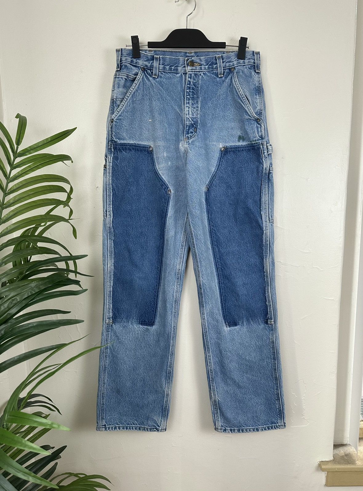 Carhartt (31x33) SICK REWORKED FADED Carhartt Double Knee Pants Size US 31 - 2 Thumbnail