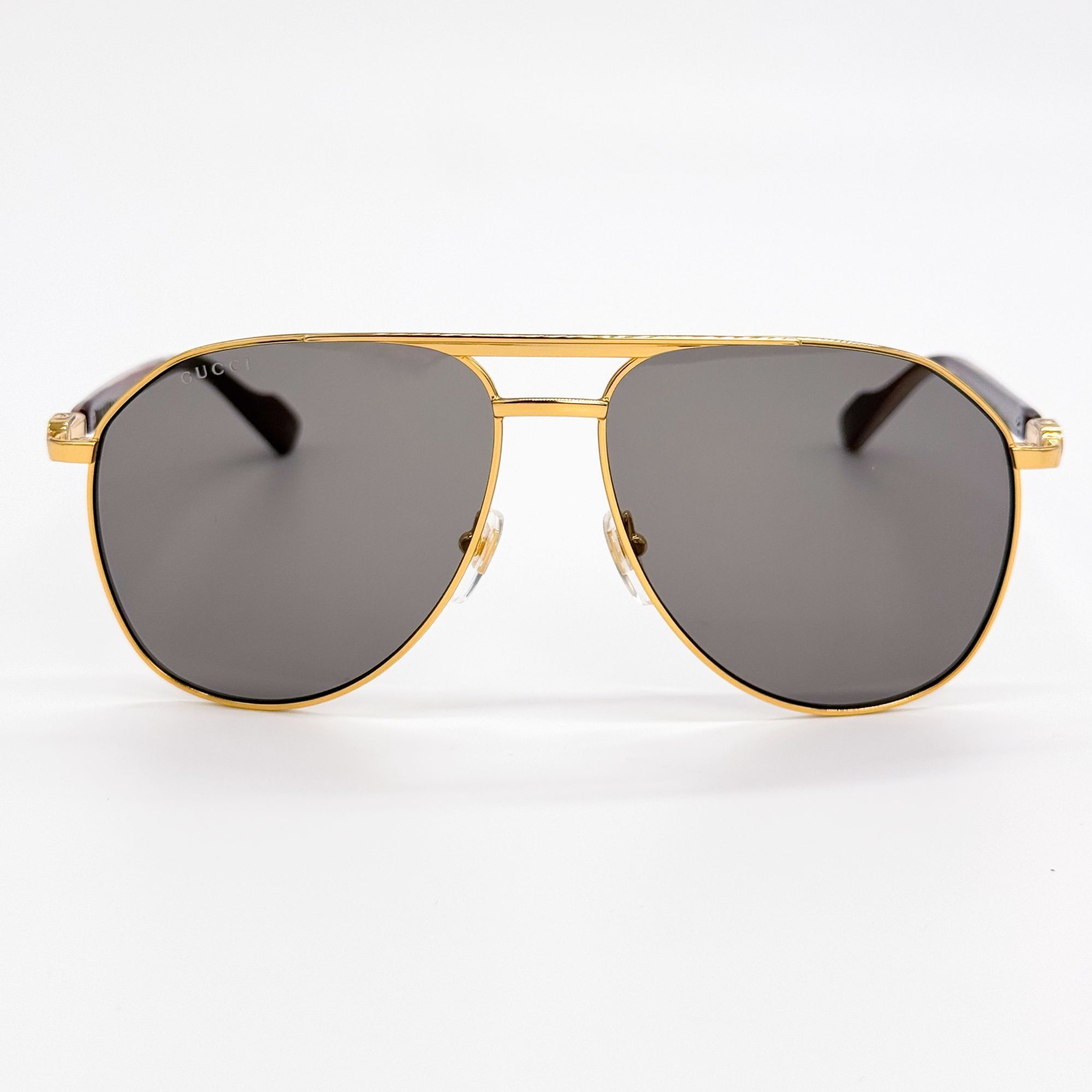 Gucci NEW GUCCI SUNGLASSES GG1220S 002 GOLD/GRAY MEN EYEWEAR GUCCI Size ONE SIZE - 2 Thumbnail