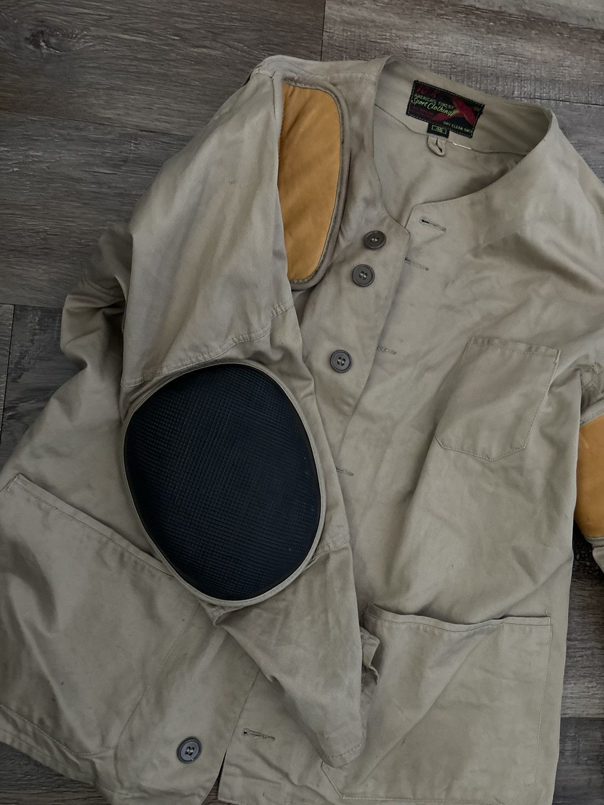 Vintage British 1940s Padded Details Shooting Jacket Size US L / EU 52-54 / 3 - 3 Thumbnail