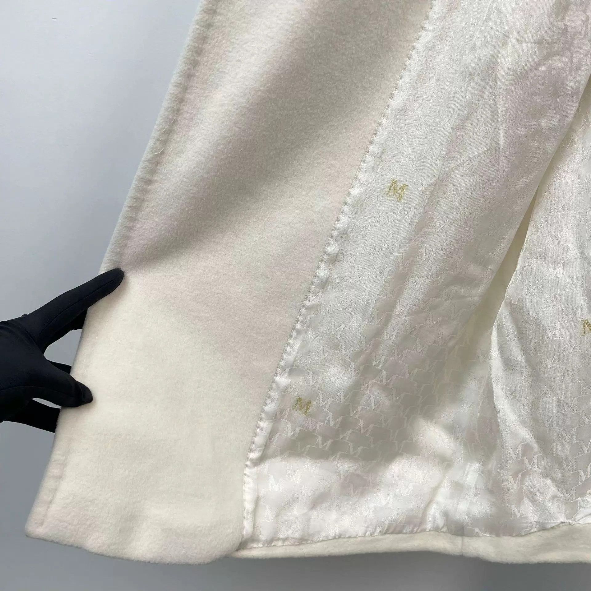 Max Mara MaxMara 101801 White Wool Coat 150 Size XS / US 0-2 / IT 36-38 - 9 Thumbnail