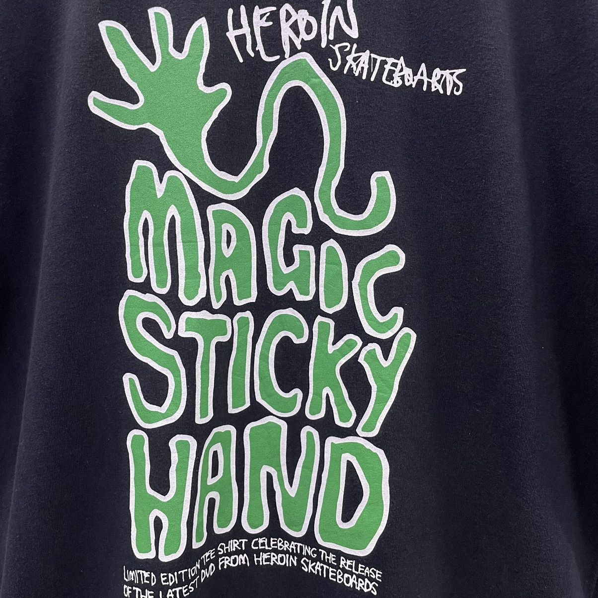 Vintage Vintage 2000s Heroin Skateboards UK Magic Sticky Hand Tee Size US L / EU 52-54 / 3 - 2 Thumbnail