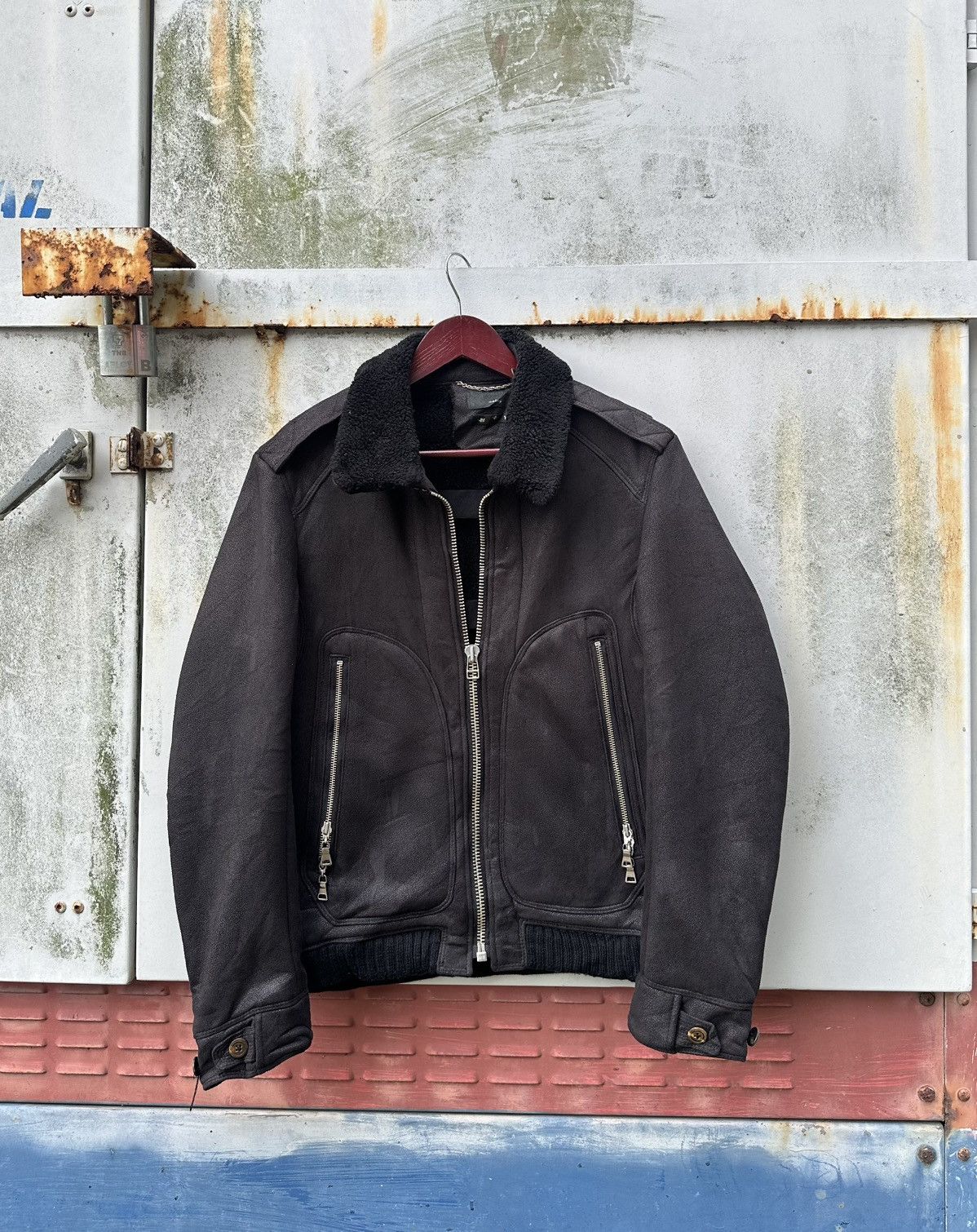 Vintage 👹Vintage Maktig Leather Fleece Lined Jacket Size US M / EU 48-50 / 2 - 1 Thumbnail