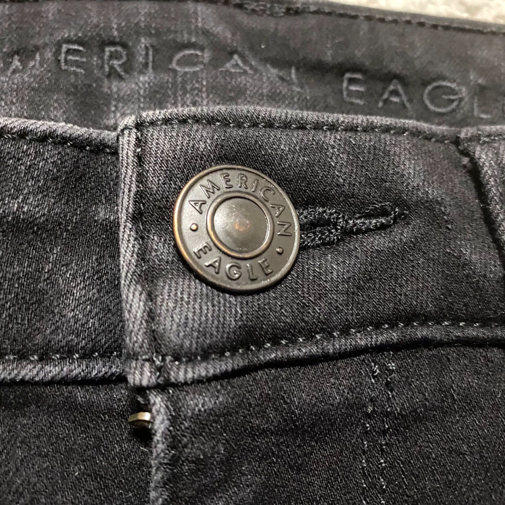 American Eagle Outfitters VINTAGE American Eagle Jeans Womens 2 Black Denim High Rise Jegging Dark Wash Regular Stretch 26 In Inseam 26 in Womens Jeans Size 26" / US 2 / IT 38 - 6 Thumbnail
