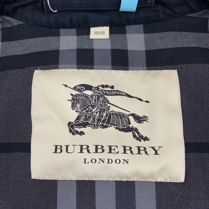 Burberry Burberry Black Collar Cotton Single-Button Trench Coat Size US L / EU 52-54 / 3 - 5 Thumbnail
