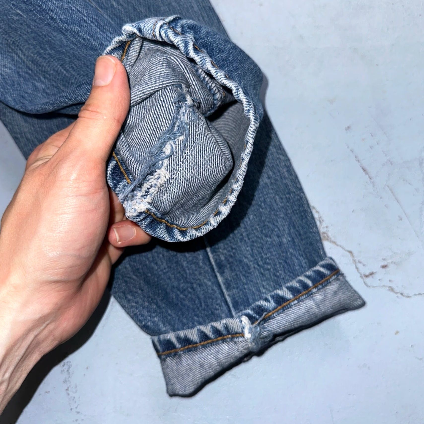 Levi's Levis 501 XX Vintage 80s Redline Selvedge USA Jeans Skinny Act 28X30 Denim Blue Cotton Button Size US 28 / EU 44 - 7 Thumbnail