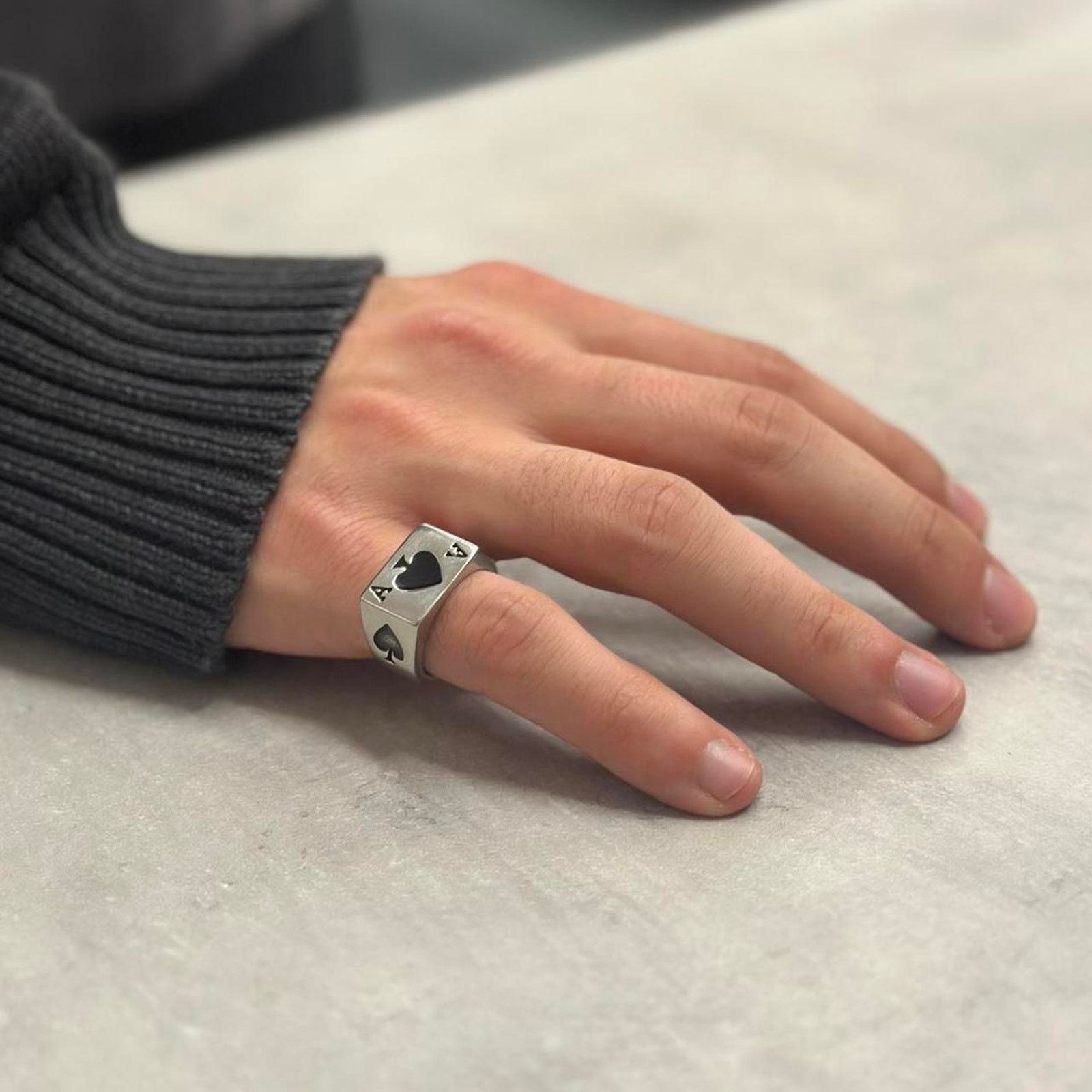Other Unique vintage style silver ace Size ONE SIZE - 2 Thumbnail