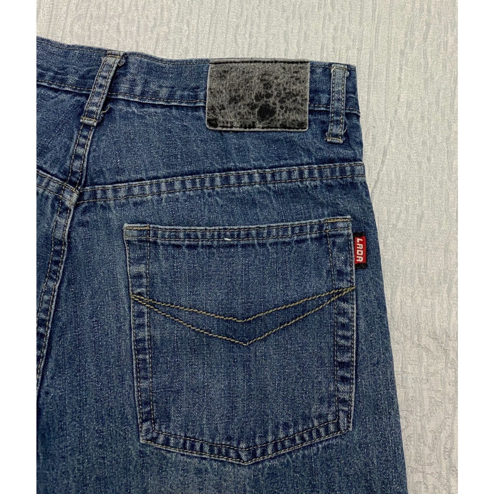 Vintage LADA Jeans Straight 30x31 Blue Distressed Mens Jeans 30 Regular Blue Denim 5-Pocket Style Straight Mens Size US 30 / EU 46 - 5 Thumbnail