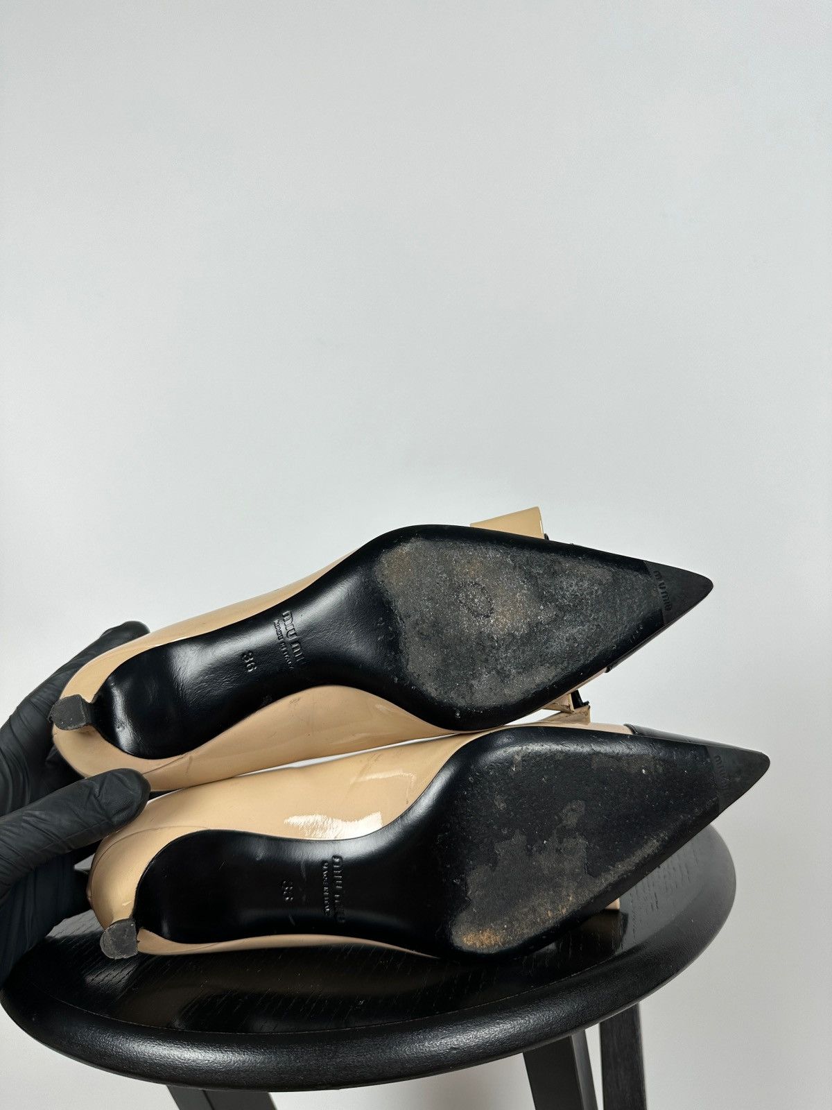 Miu Miu Miu Miu Patent Leather Bow Kitten Heels Size US 6 / IT 36 - 21 Thumbnail