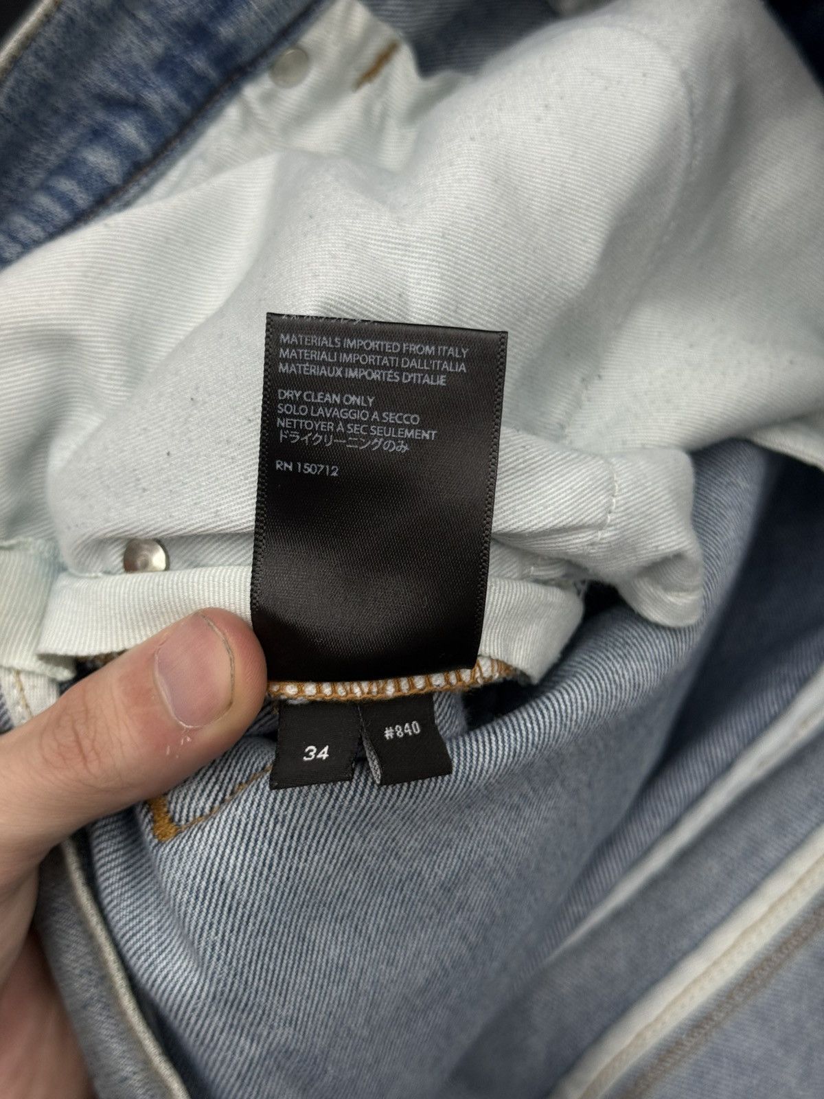 Amiri Amiri MX1 Jeans Blue Glitter Iridescent Patch Size 34 Size US 34 / EU 50 - 15 Thumbnail