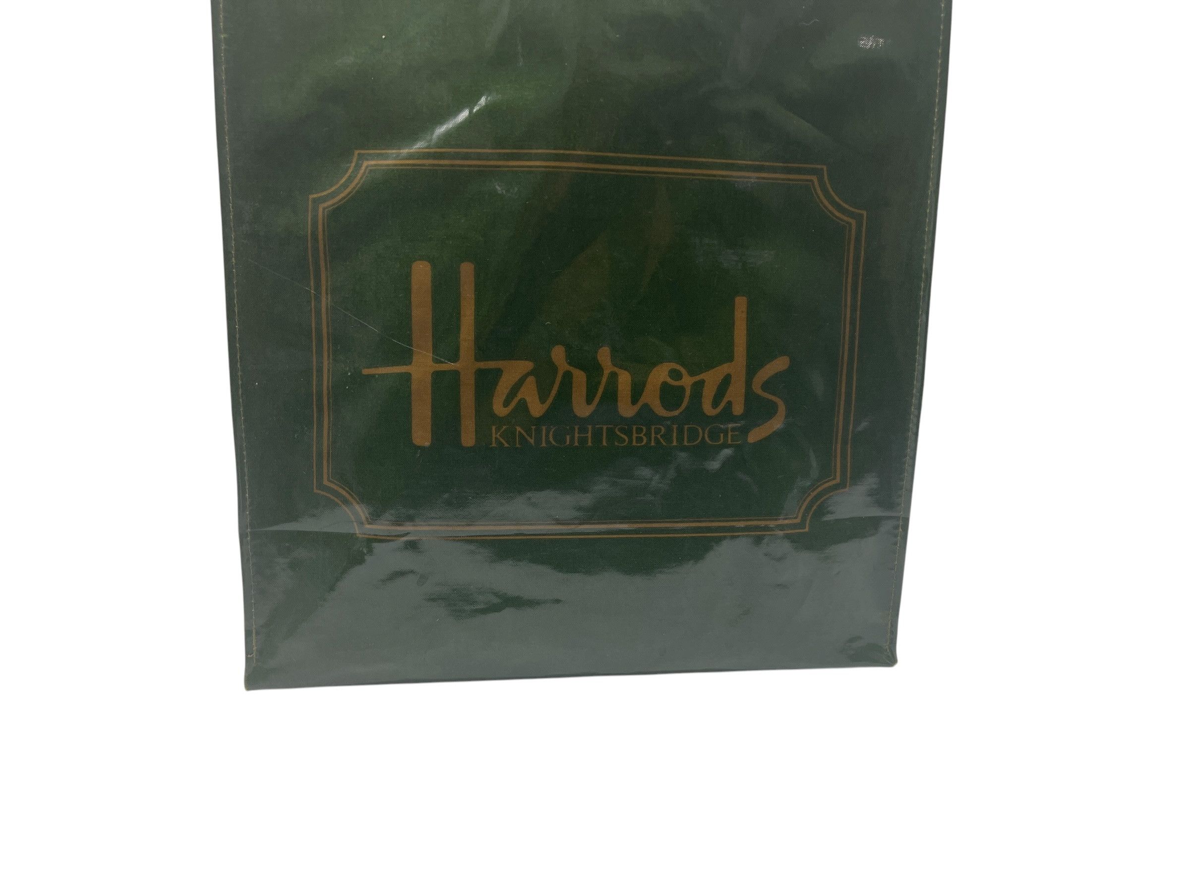 Harrods Vintage Harrods Knightsbridge Green PVC Vinyl Shopper Tote Size ONE SIZE - 6 Thumbnail