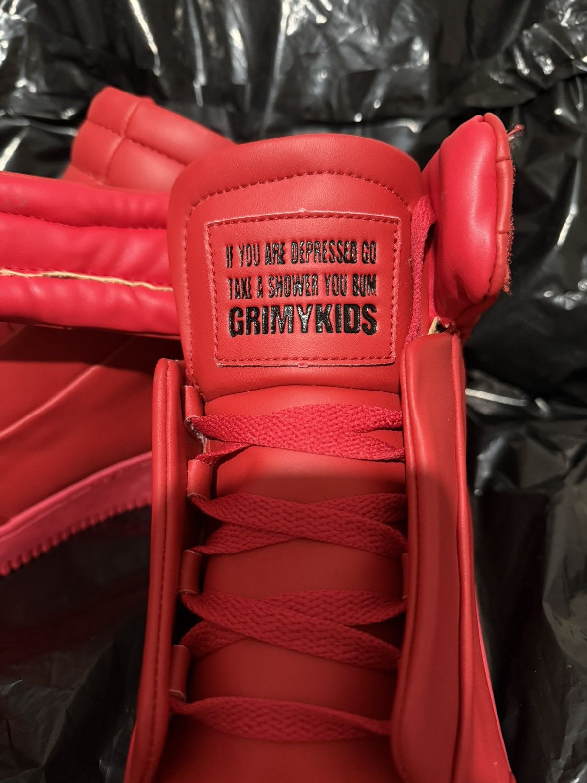 Grimykids Grimy Kids Future AF1 High Sneaker sz9.5 Red Size US 9.5 / EU 42-43 - 3 Thumbnail