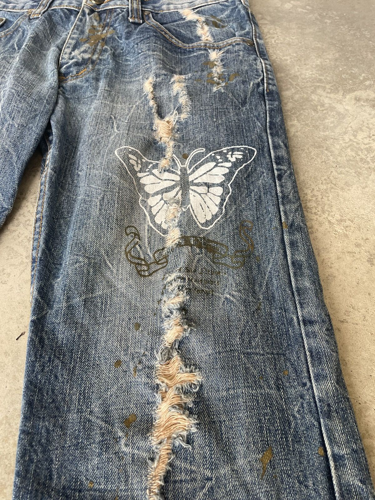 Japanese Brand Japanese Brand Splitter Distressed Pants Size US 34 / EU 50 - 3 Thumbnail