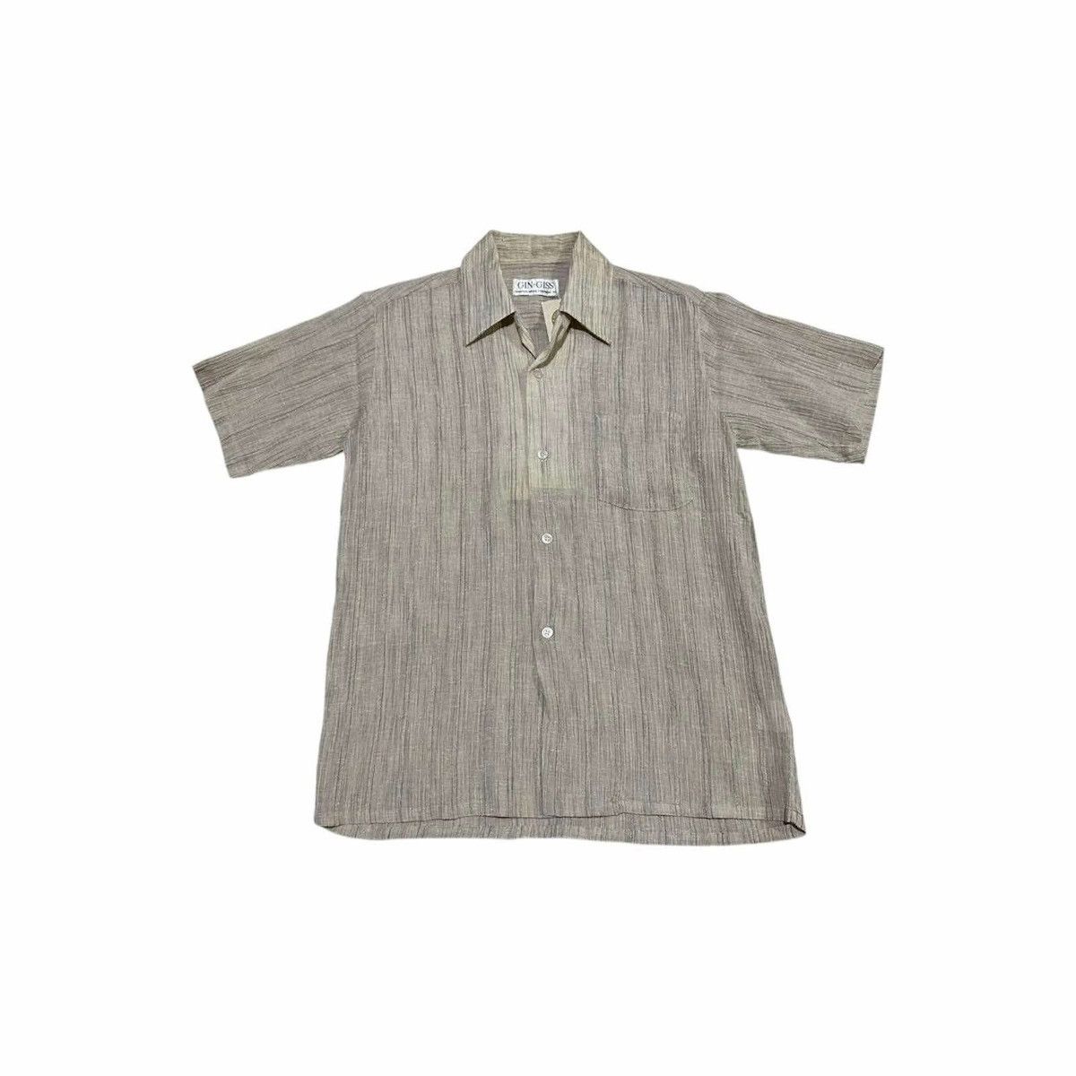 Japanese Brand 🔥Nice Vintage Japanese Pleated Shirt Solid Textured Size US L / EU 52-54 / 3 - 2 Thumbnail