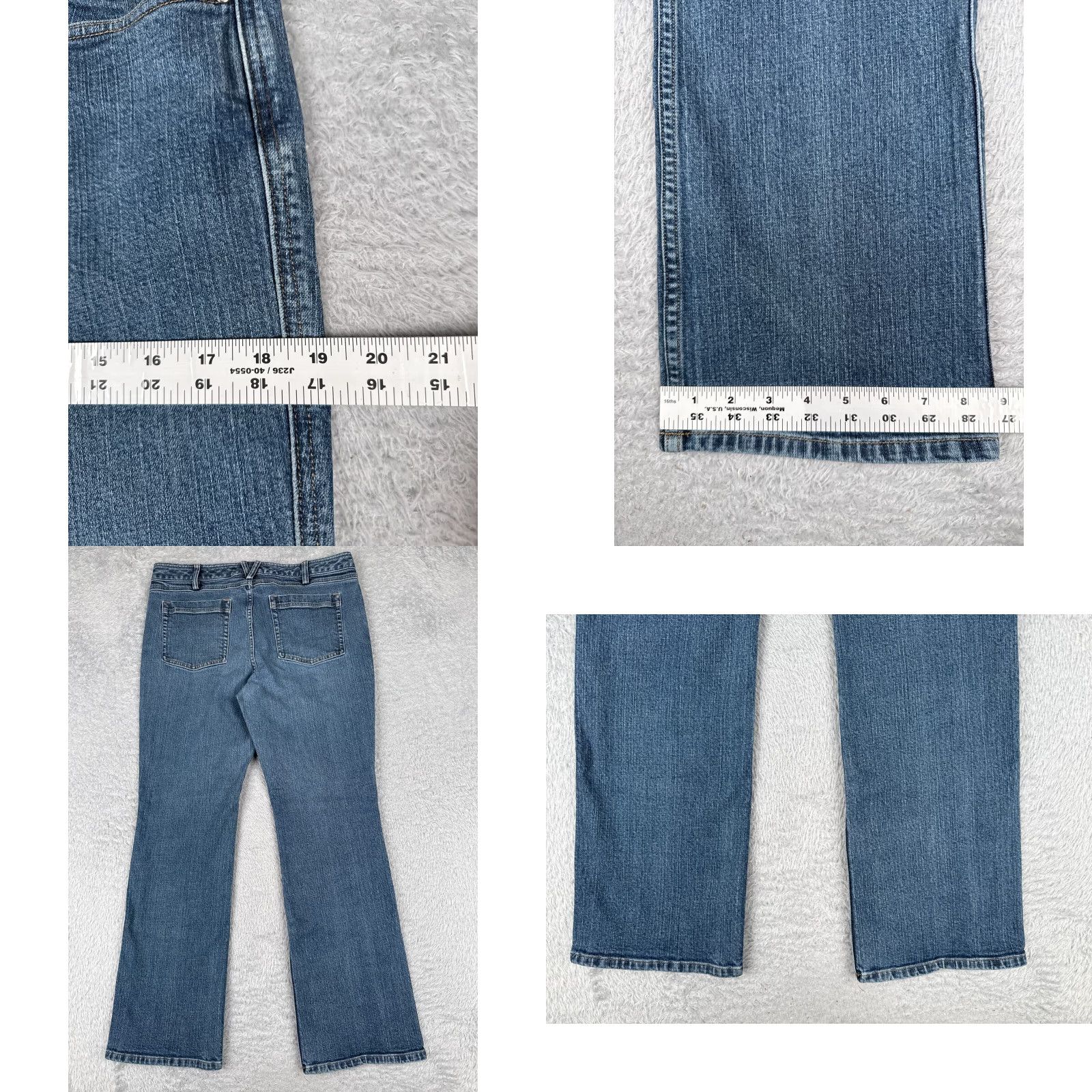 Duluth Trading Company Duluth Jeans Womens 12 Bootcut Mid Rise Cotton Blend 32x29 Denim Blue 5-Pocket Stretch Jeans Mens? Size 34" / US 12 / IT 48 - 9 Thumbnail