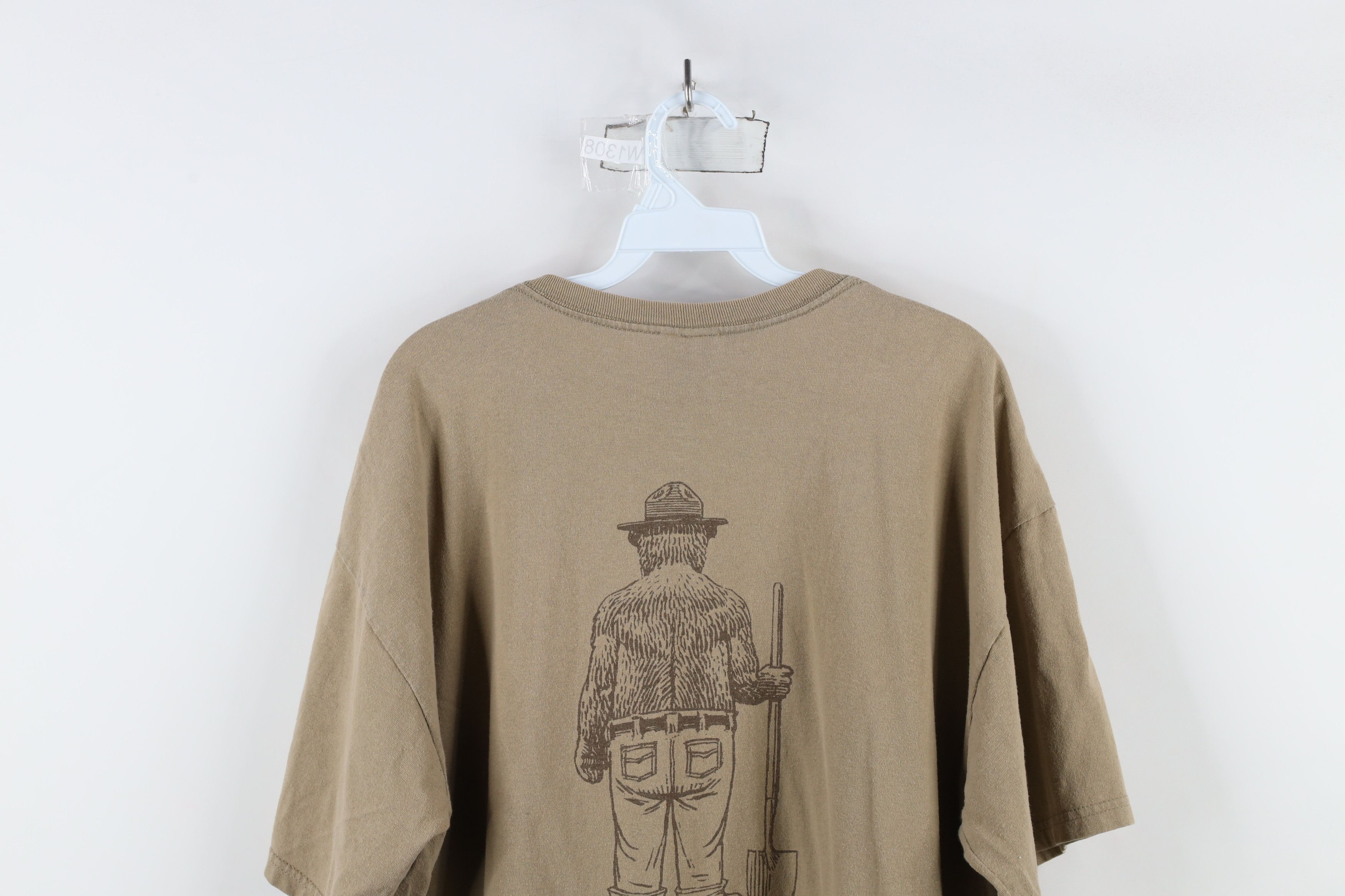 Vintage Vintage Y2K The Bear Short Sleeve T-Shirt Beige Cotton Size US XL / EU 56 / 4 - 12 Thumbnail