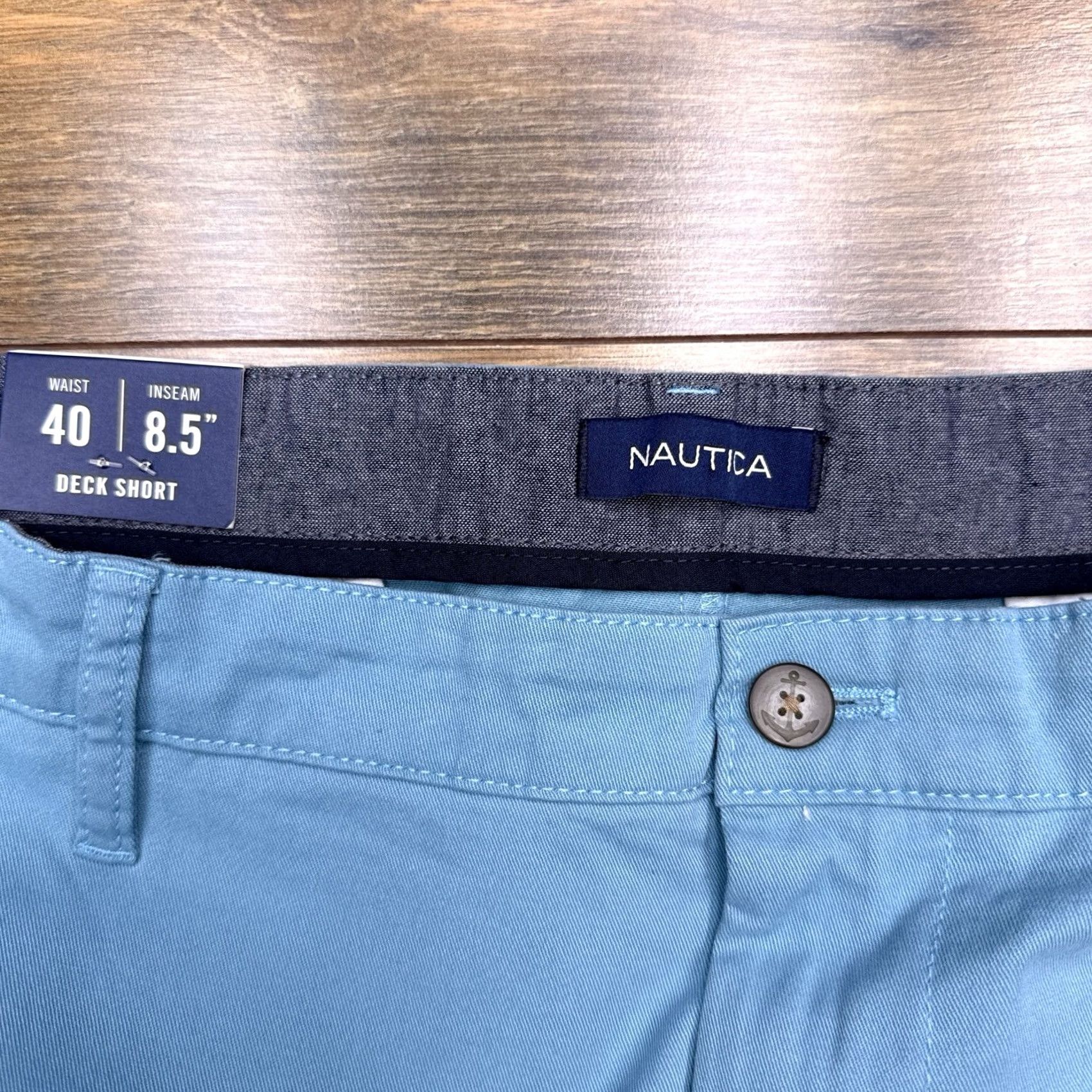 Nautica Nautica Deck Short Adult 40 Blue High Rise Classic Fit Stretch Chino Casual Size US 40 / EU 56 - 4 Thumbnail