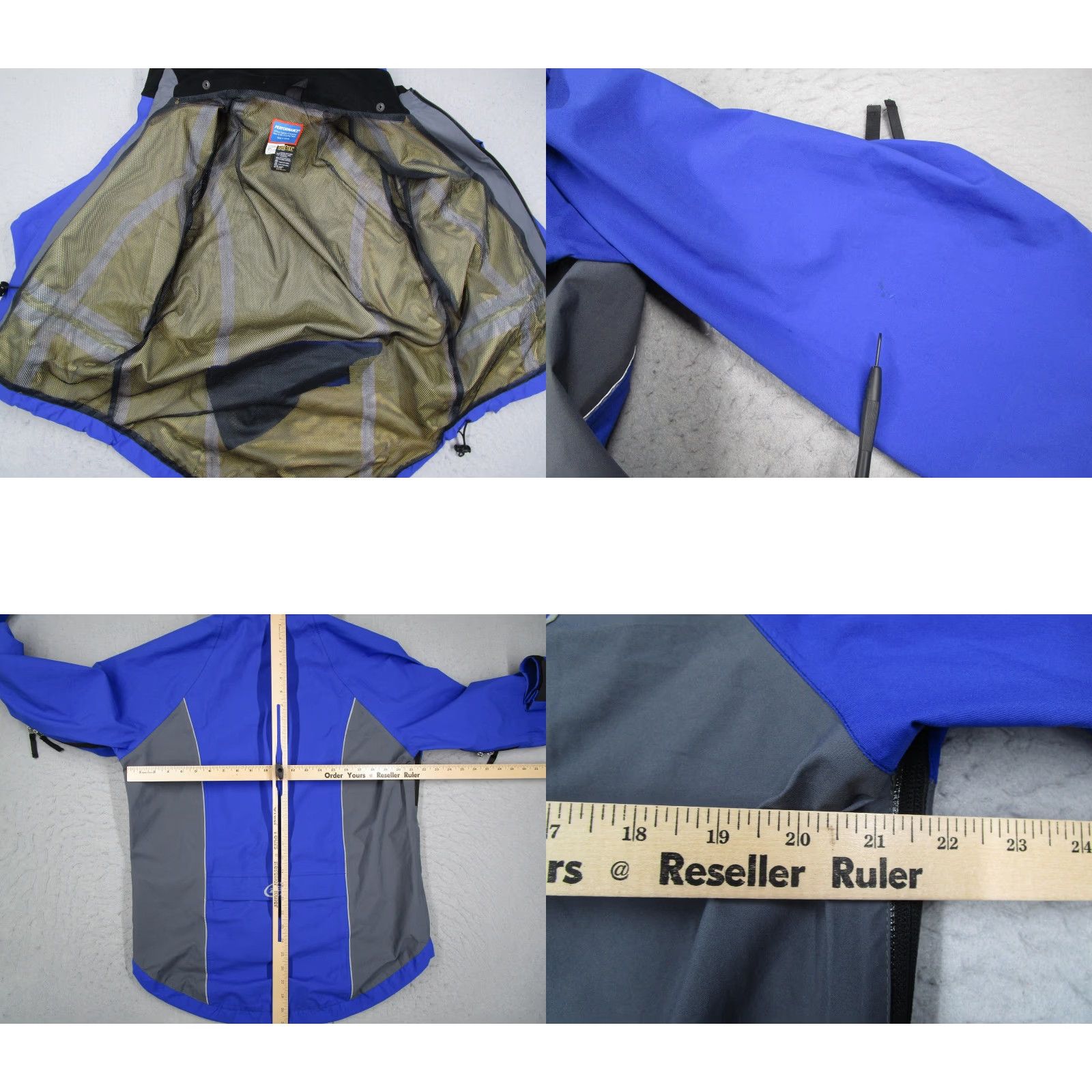 Vintage Performance Jacket Mens Large Blue Waterproof Hooded Cycling Rain Windbreaker Size US L / EU 52-54 / 3 - 8 Thumbnail