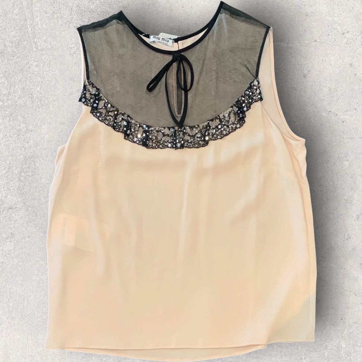Miu Miu MIU MIU TANK WITH SHEER TOP & JEWEL DETAIL Size M / US 6-8 / IT 42-44 - 1 Thumbnail