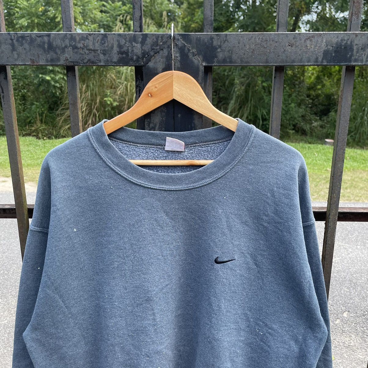 Nike × Vintage 🔥Vintage 90s Nike Mini Swoosh Trash Paint Sweatshirts Size US M / EU 48-50 / 2 - 3 Thumbnail