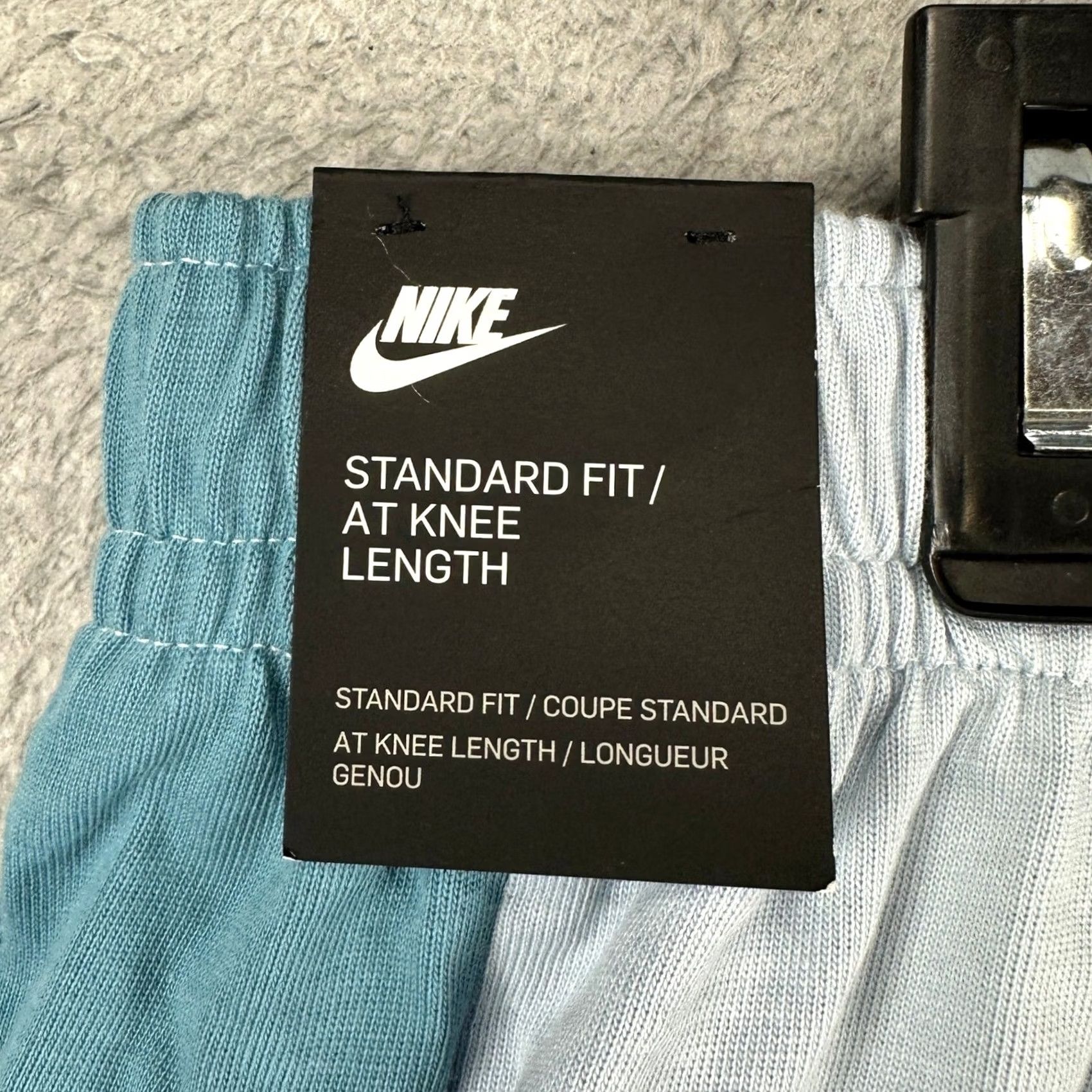 Nike Nike Mens Athletic Shorts XL Blue Colorblock Standard Fit Elastic Waist Logo NEW Size US 36 / EU 52 - 6 Thumbnail