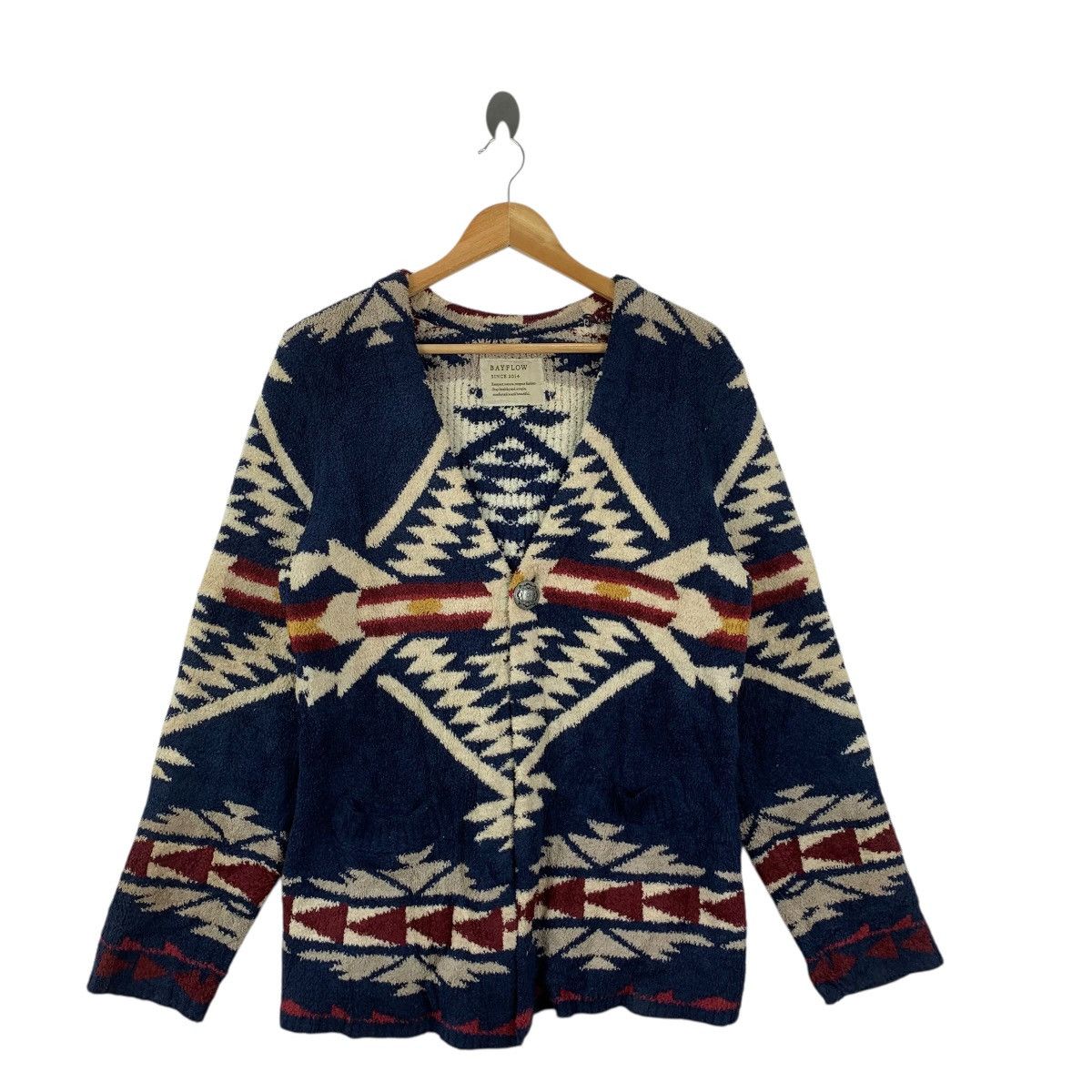Other BAYFLOW AZTEC NAVAJO Native Aboriginal Fleece Jacket Size M / US 6-8 / IT 42-44 - 3 Thumbnail