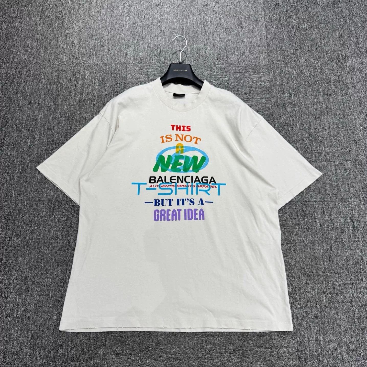 Balenciaga Balenciaga Distressed Graphic Short Sleeve Size US L / EU 52-54 / 3 - 1 Thumbnail