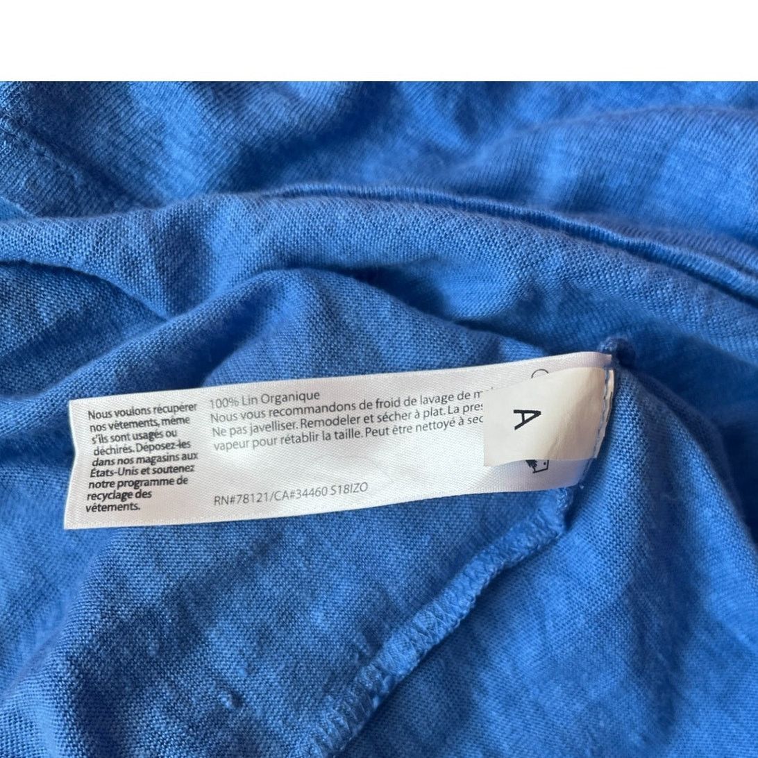 Eileen Fisher Eileen Fisher Organic Linen Jersey V-Neck T-Shirt Dress XXSP Size XS / US 0-2 / IT 36-38 - 6 Thumbnail