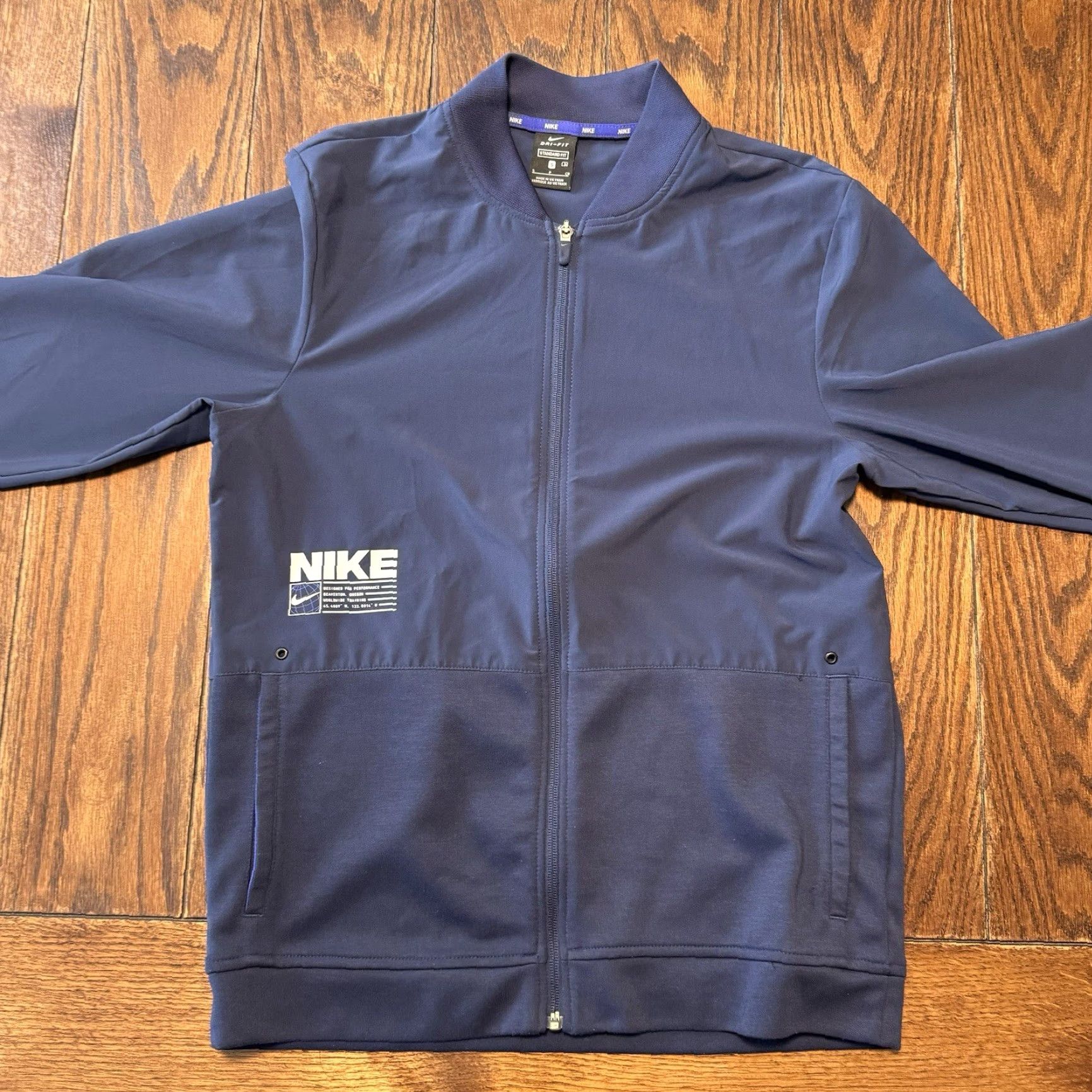 Nike Nike Pro Dri-fit Training Running Jacket Mens Small Midnight Navy CZ7123-430 Size US S / EU 44-46 / 1 - 2 Thumbnail