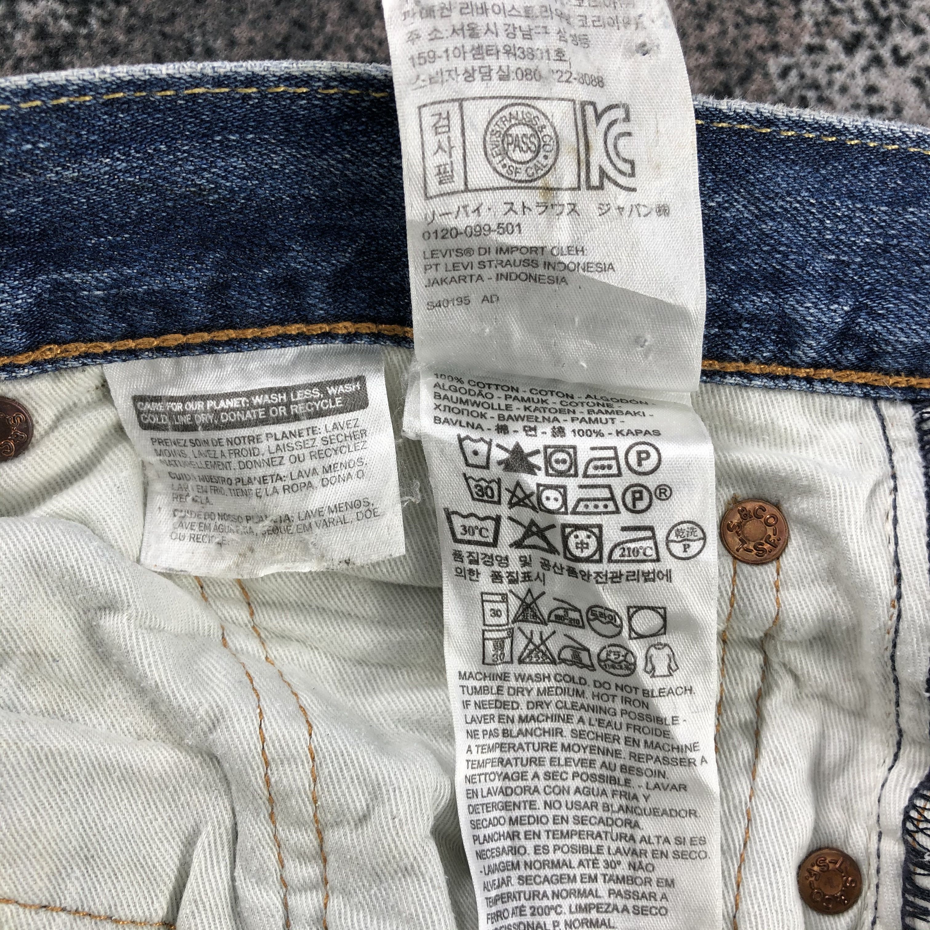 Levi's Vintage Levis 503 Jeans Distress Faded Blue Denim KJ957 Size US 34 / EU 50 - 18 Thumbnail