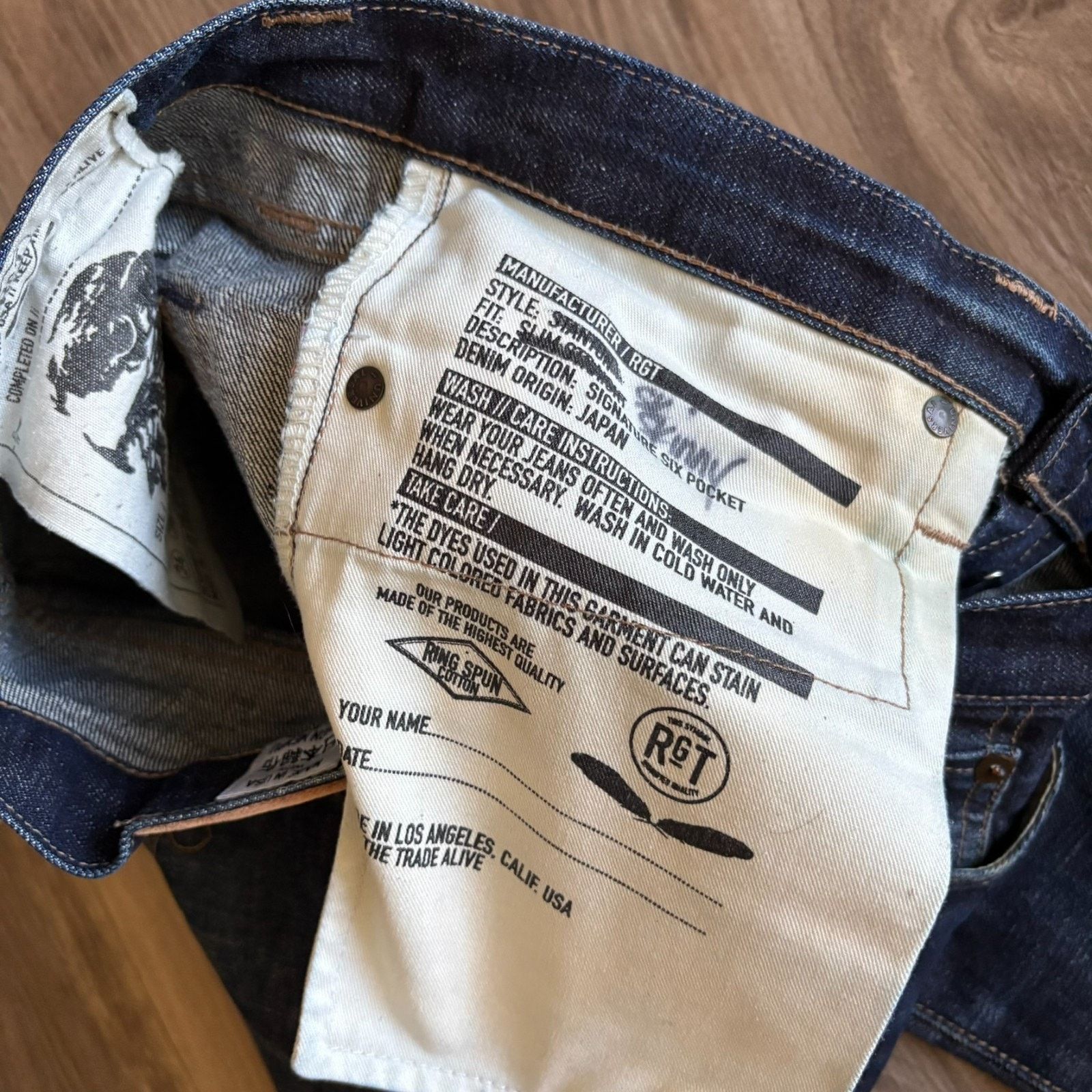 Rogue Territory Rogue Territory RGT Stanton Slim Selvedge Denim Jeans 29x36 Size US 29 - 5 Thumbnail