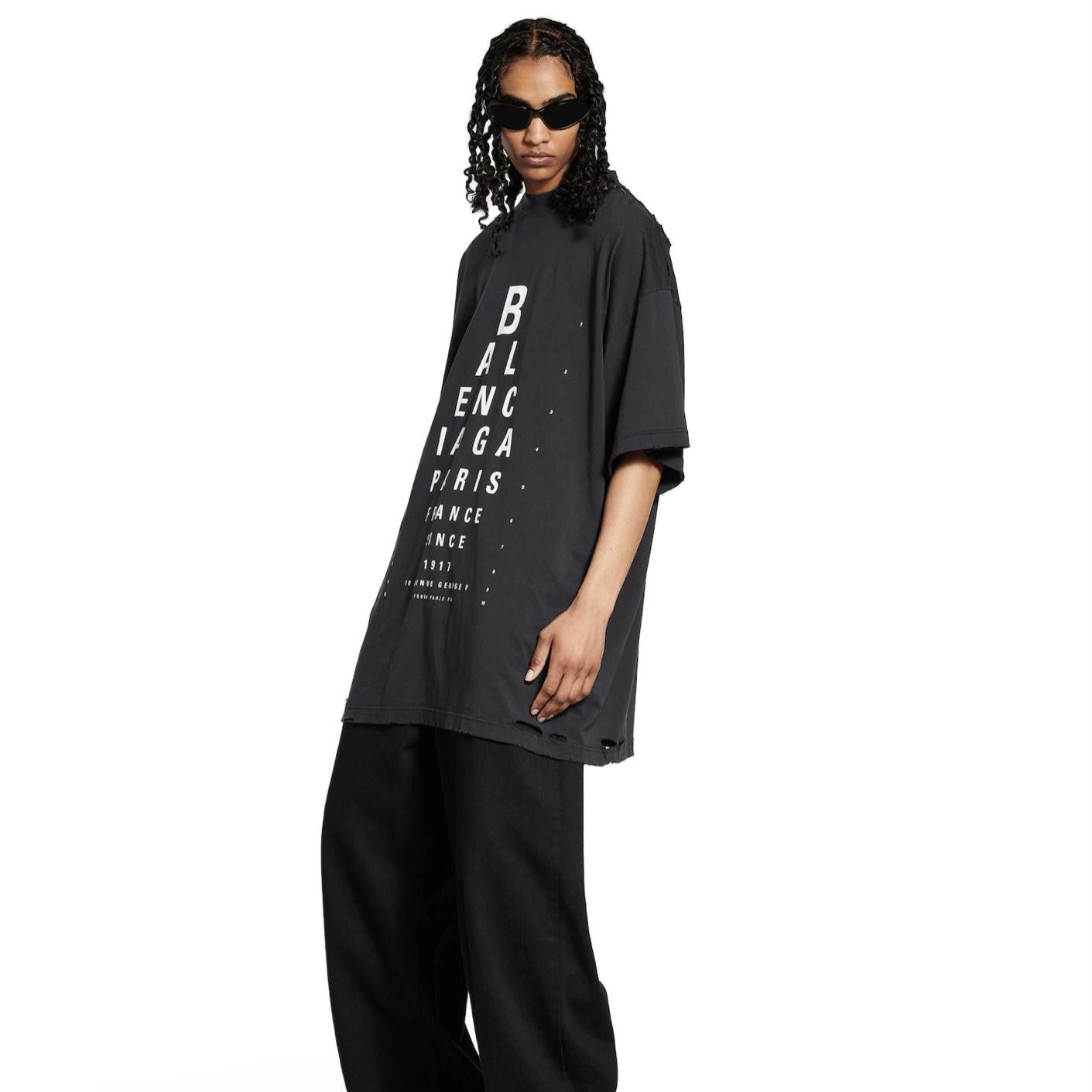 Balenciaga BALENCIAGA WOMEN’S OPTICAL T-SHIRT OVERSIZED SIZE 4 Size ONE SIZE - 3 Thumbnail