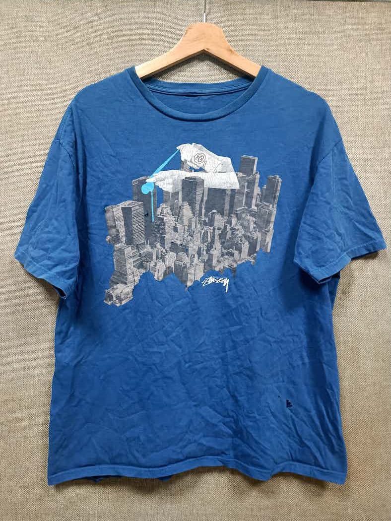 t shirt stussy distressed