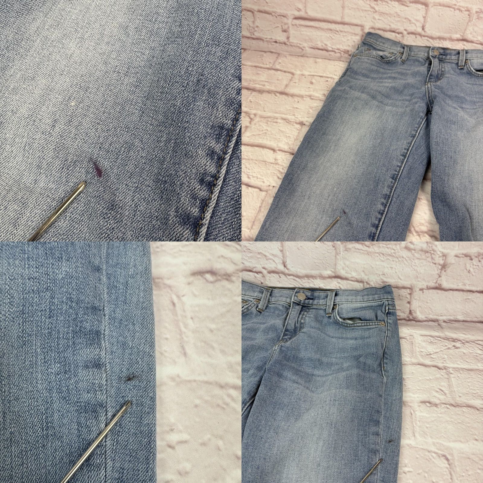 Gap VINTAGE Gap 1969 Jeans Womens 26 Light Wash Mid Rise Straight Stretch Denim 28 x 28 Size 26" / US 2 / IT 38 - 8 Thumbnail