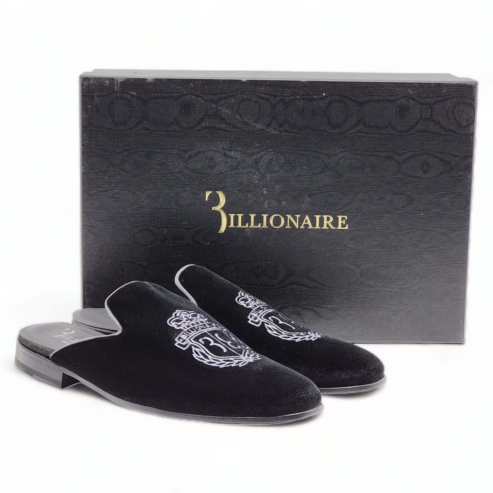 Billionaire Couture × Philipp Plein Velvet Half Loafers NWB Black | NWB 42 (9 US) Size US 9 / EU 42 - 3 Thumbnail
