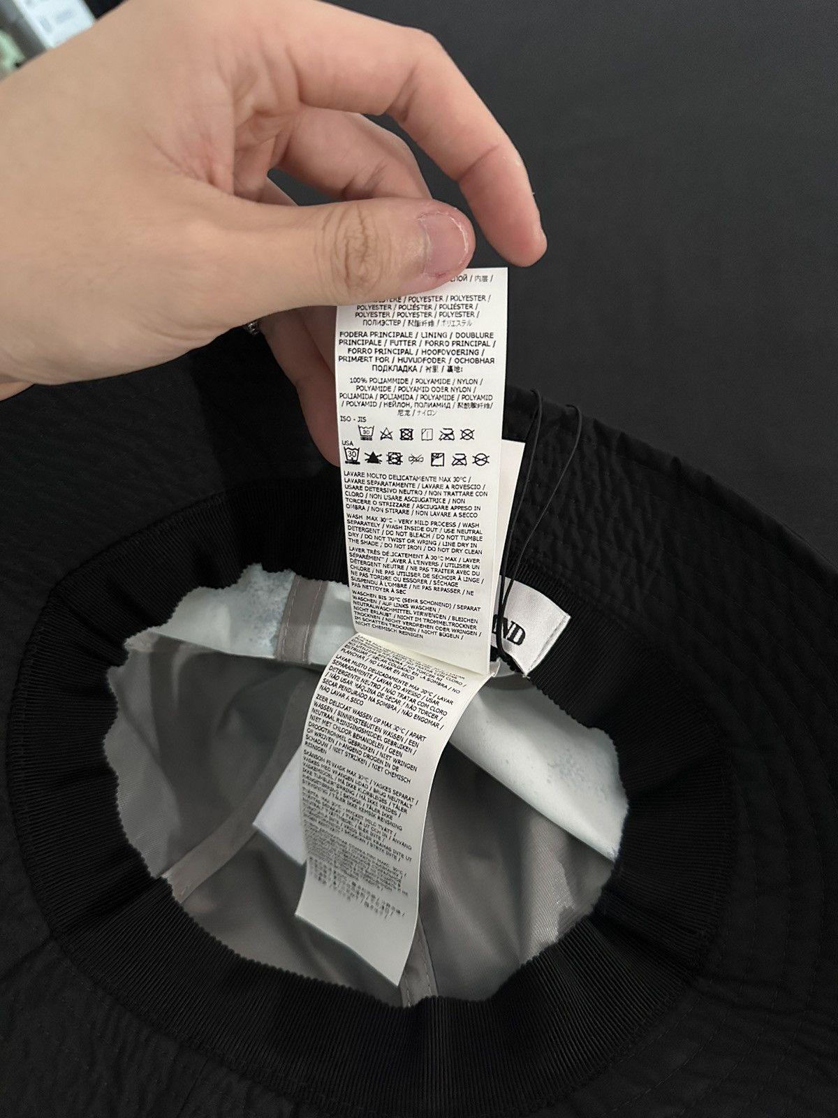 Goretex Stone Island Reversible Black Gore-Tex 3L Bucket Hat Size ONE SIZE - 6 Thumbnail