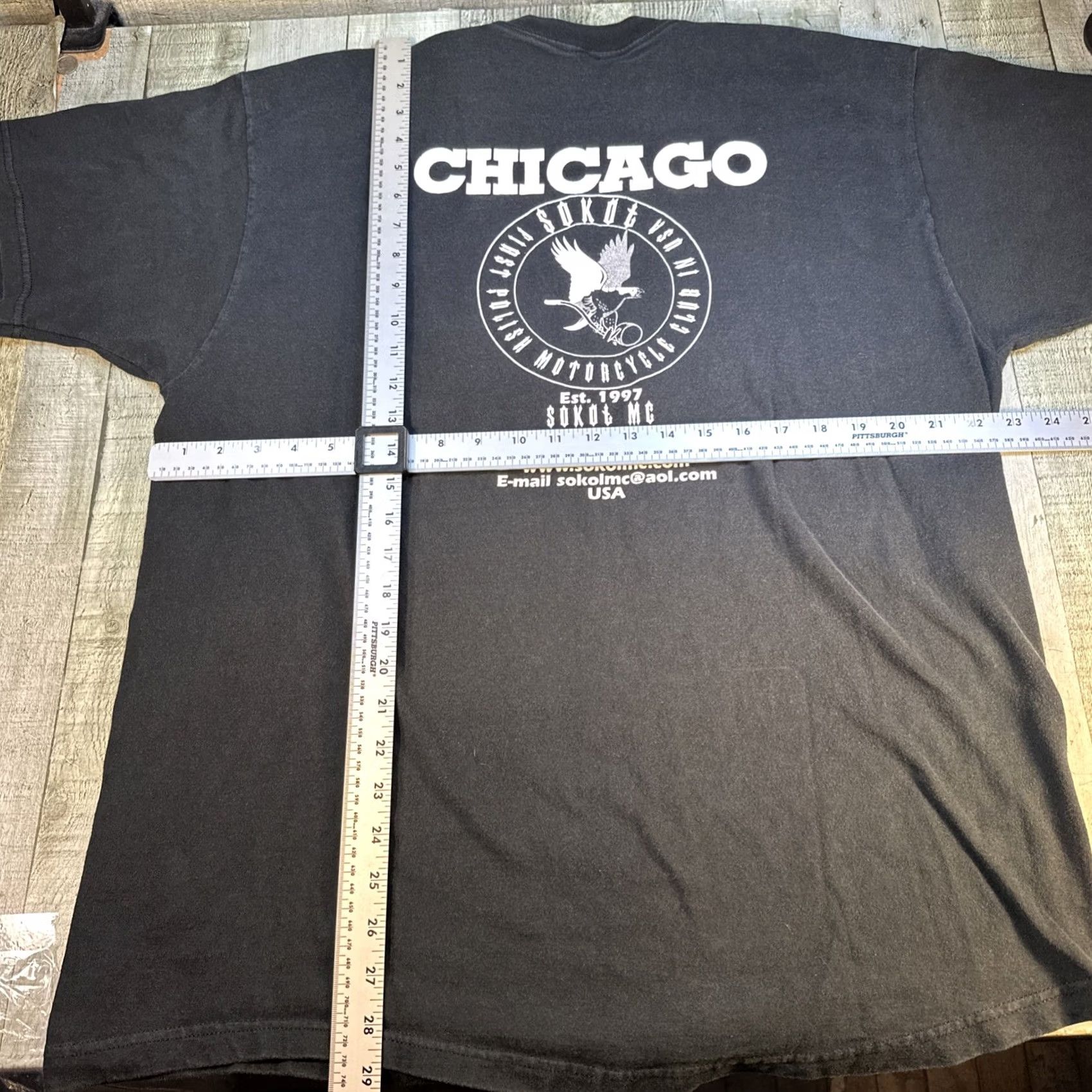 Vintage VINTAGE Sturgis T-Shirt XL Black USA Sokół MC Chicago Polish Motorcycle Club 2000 Size US XL / EU 56 / 4 - 3 Thumbnail