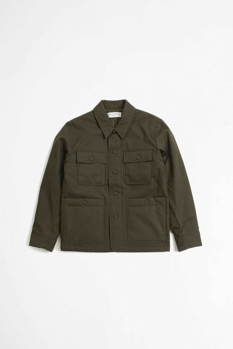 Officine Generale o1mle1025 Omar Water Repellent Field Jacket in Olive Green Size US XL / EU 56 / 4 - 1 Thumbnail