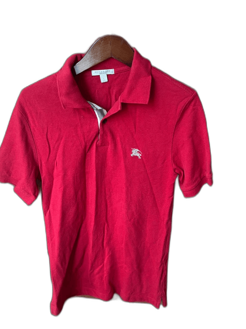 Burberry Burberry Red Polo Shirt Size Small Size US S / EU 44-46 / 1 - 1 Thumbnail