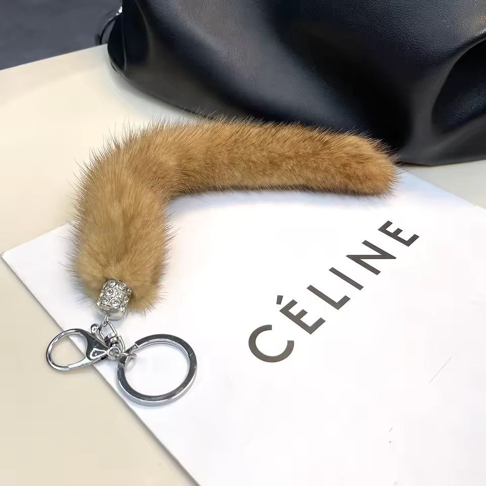 Jewelry Real Fur Mink Tail Keychain Size ONE SIZE - 3 Thumbnail