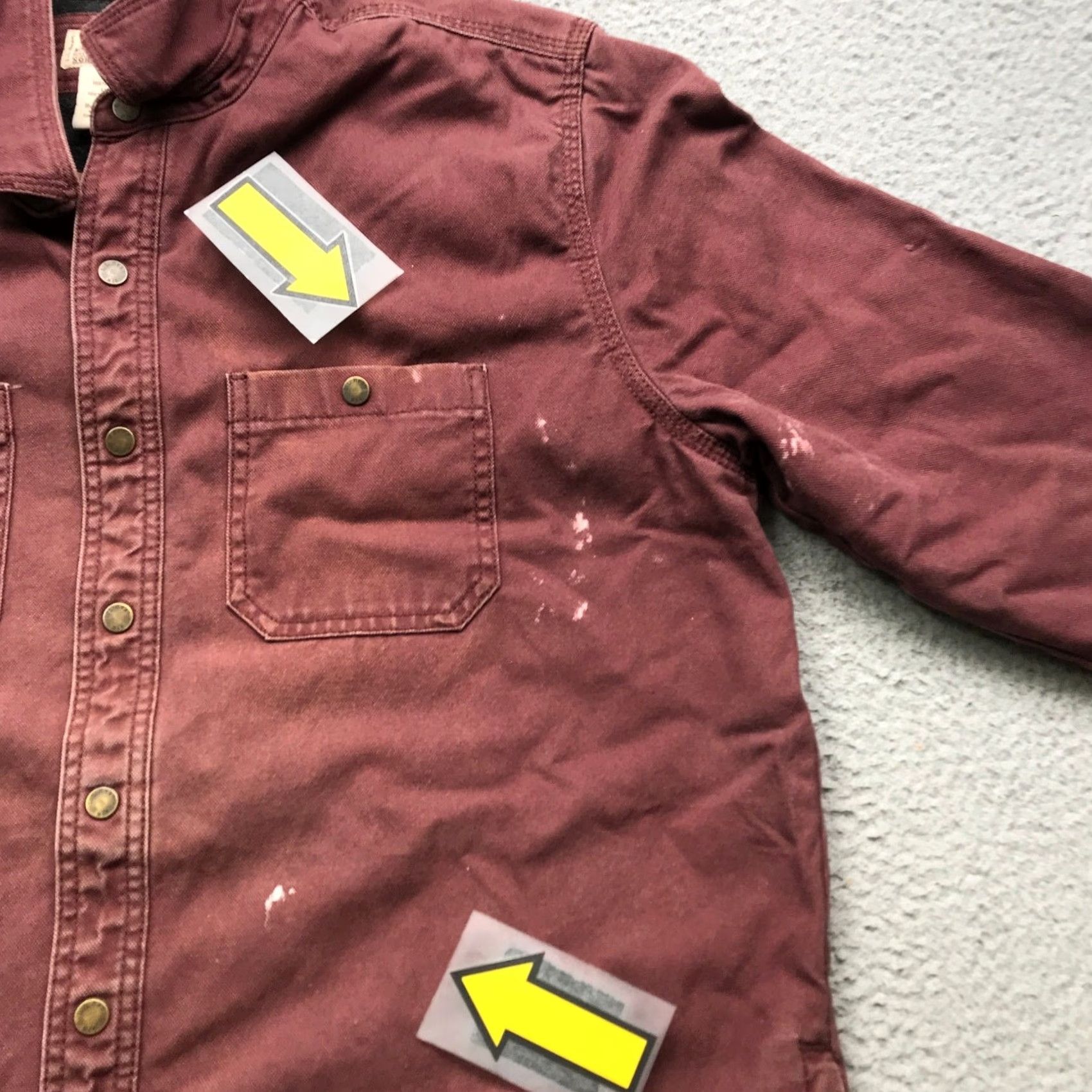 Vintage VINTAGE L.L.Bean Katahdin Iron Works Canvas Fleece Lined Shirt Mens LT Large Tall Red Button-Up Crewneck? No Size US L / EU 52-54 / 3 - 4 Thumbnail