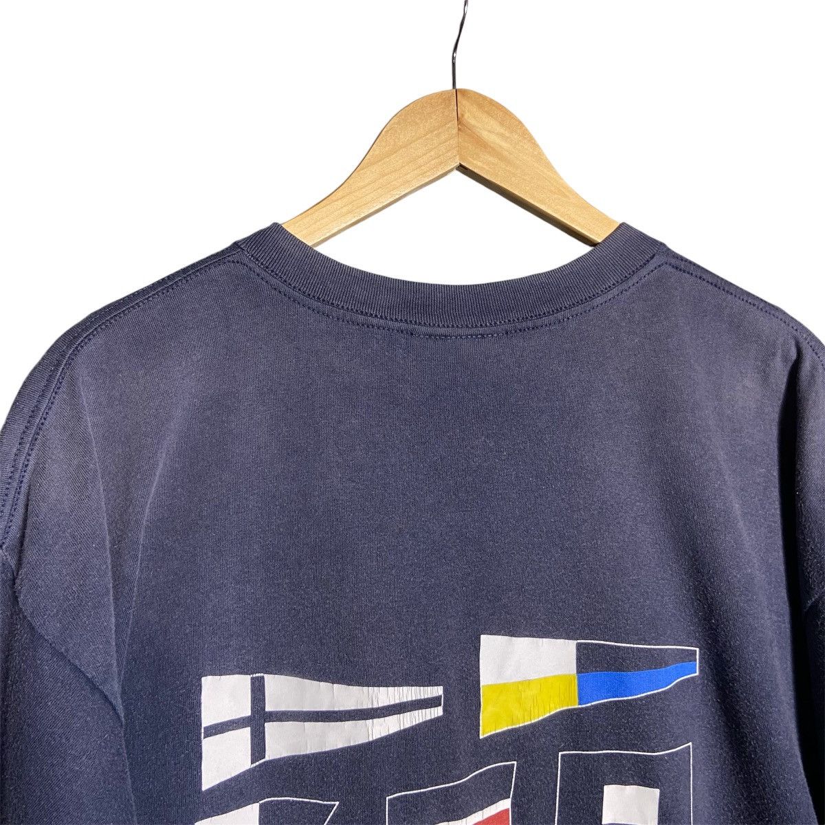 Nautica × Vintage Vintage 90s Nautica Sailing Gear Flag Distressed T-Shirt Size US XL / EU 56 / 4 - 6 Thumbnail