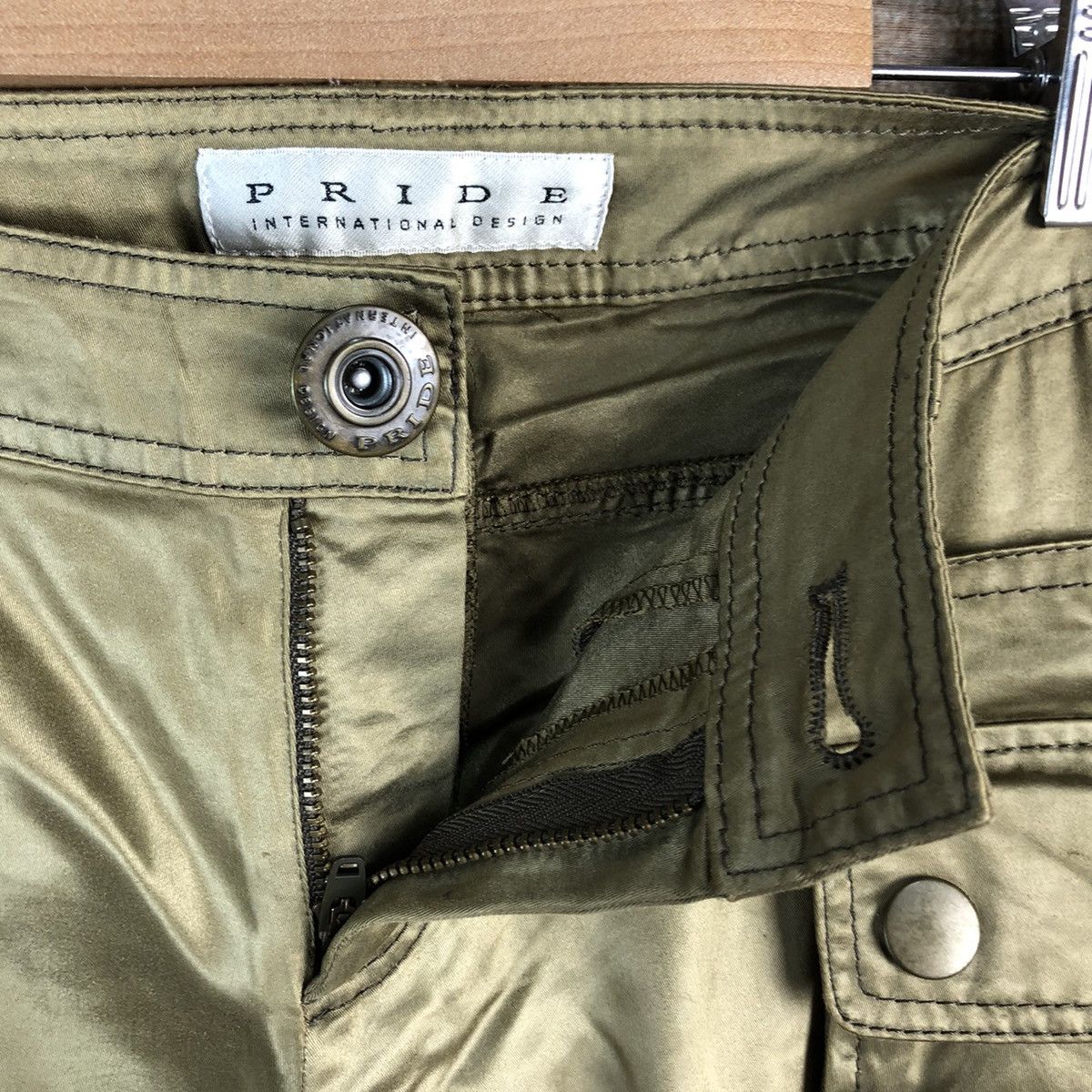 Japanese Brand Pride Brown Cargo utility Multipocket Pants #A2532 Size 27" / US 4 / IT 40 - 14 Thumbnail