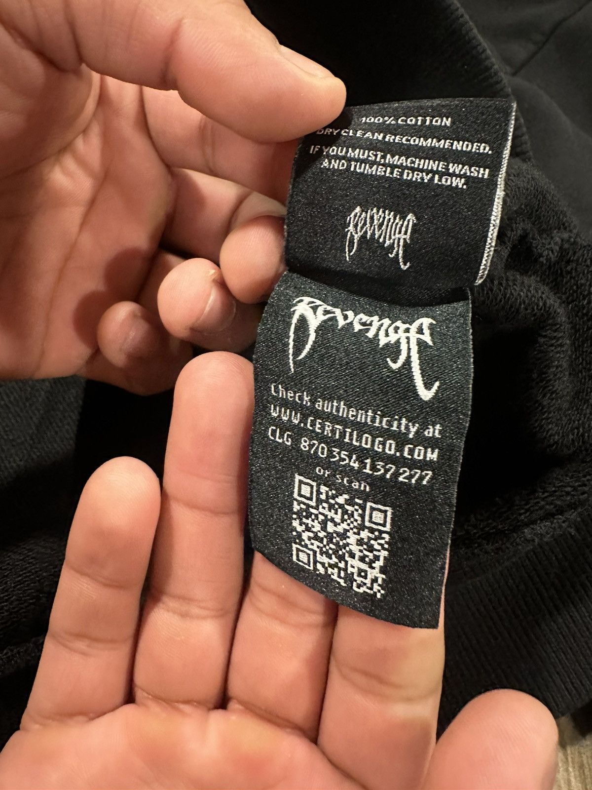 Revenge X KILL Outline Hoodie - Black/White (Size Medium) Size US M / EU 48-50 / 2 - 8 Thumbnail