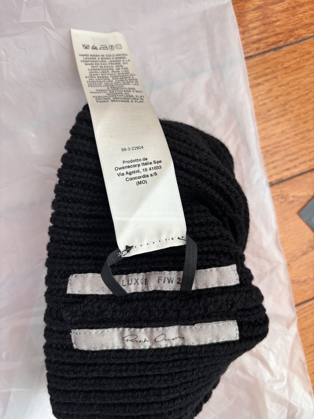 Rick Owens Rick Owens Cashmere Ribbed Beanie Size ONE SIZE - 3 Thumbnail