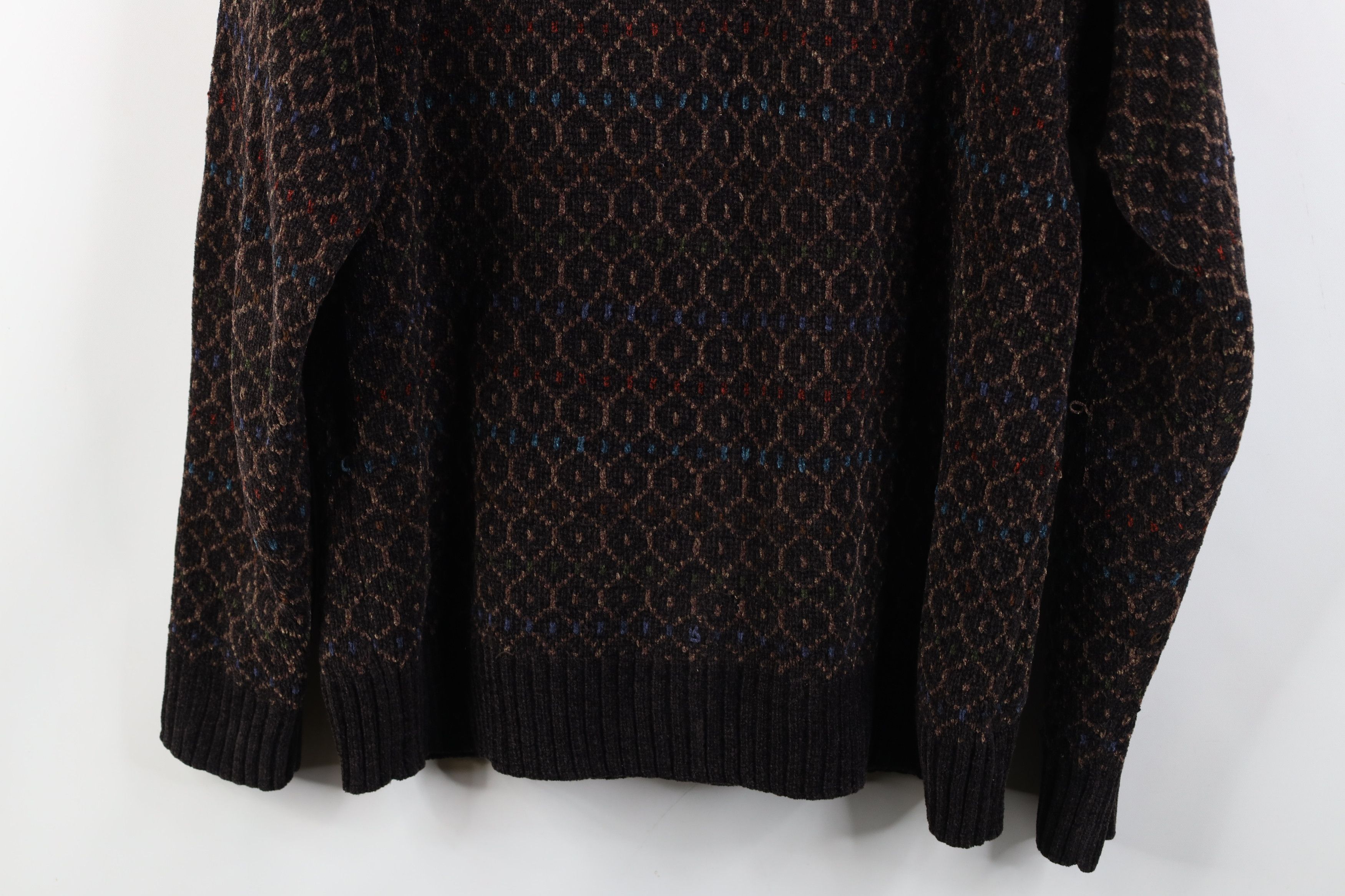 Vintage Vintage 90s Streetwear Fleece Knit Crewneck Sweater Brown Size US S / EU 44-46 / 1 - 10 Thumbnail