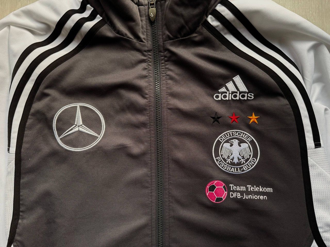 Adidas Adidas Germany Track Jacket XXL Brown MercedesVintage Style Size US XXL / EU 58 / 5 - 2 Thumbnail