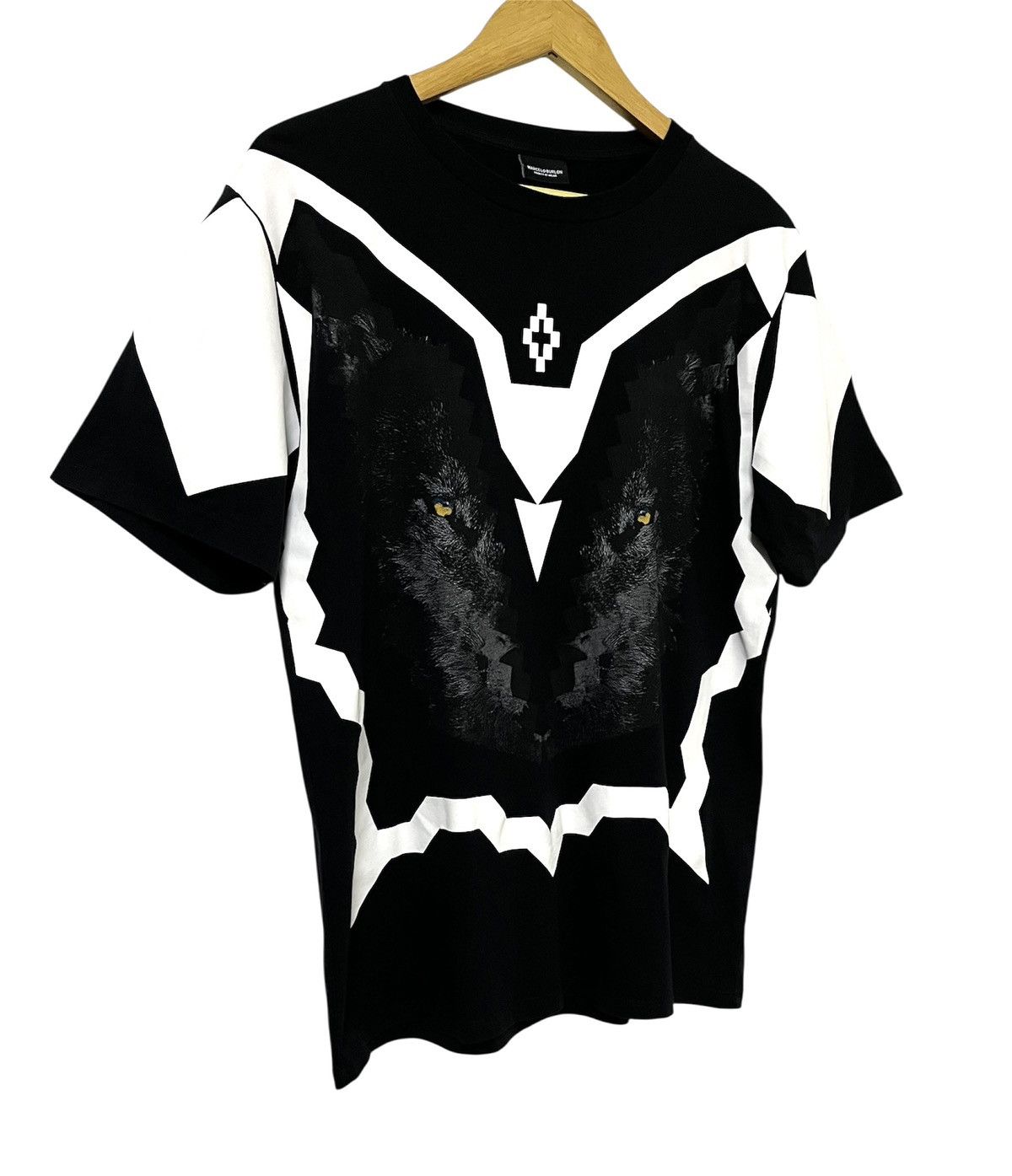 Marcelo Burlon MARCELO BURLON MILAN DESIGNER BLACK WOLF RACE TSHIRT Size US M / EU 48-50 / 2 - 2 Thumbnail